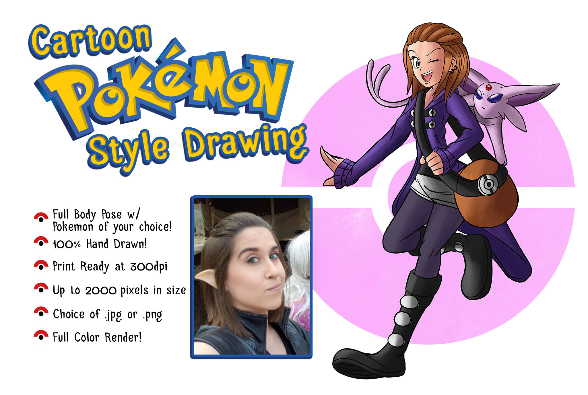 Draw you as a pokemon trainer with your team by Chambonr | Fiverr