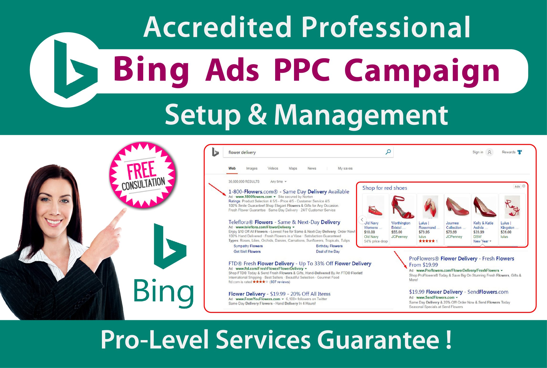 do complete bing ads PPC campaign setup and management