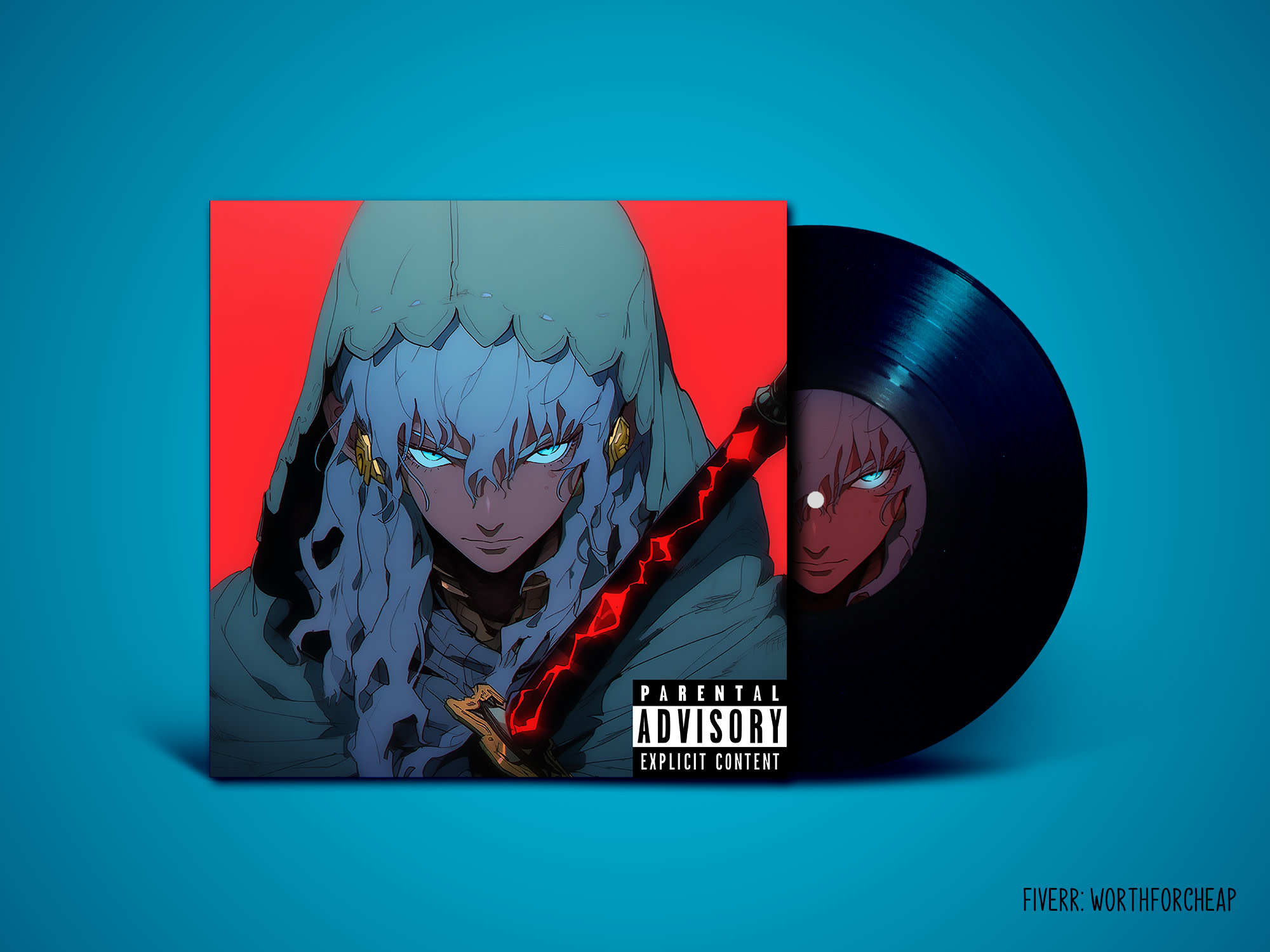 Placeit - Rap Album Cover Maker Featuring Horror Anime Graphics Inspired by  Junji-Ito