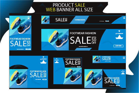 Design attractive web and social media banners ads in 24h by