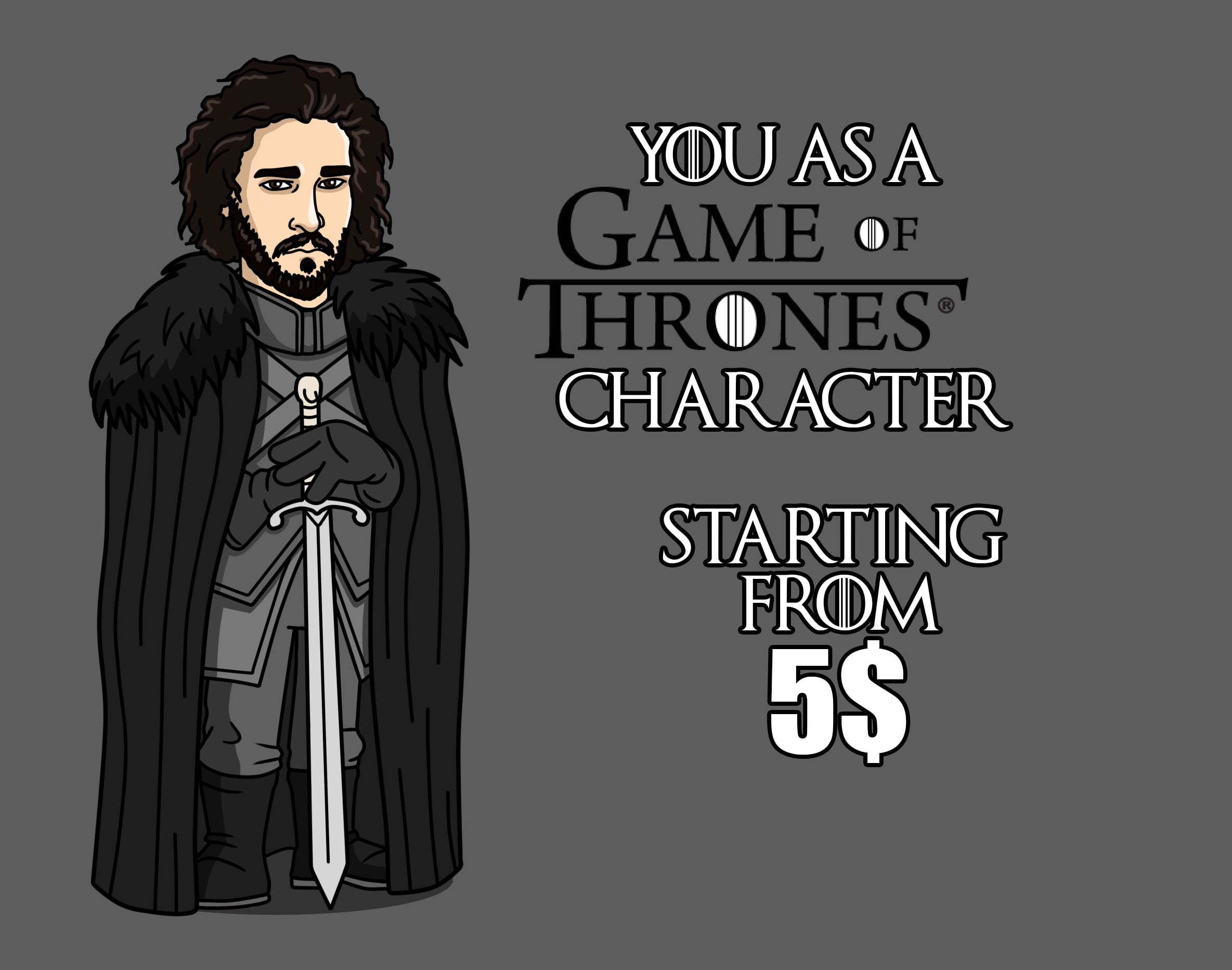 Draw you as a game of thrones character by Aldaineredan | Fiverr