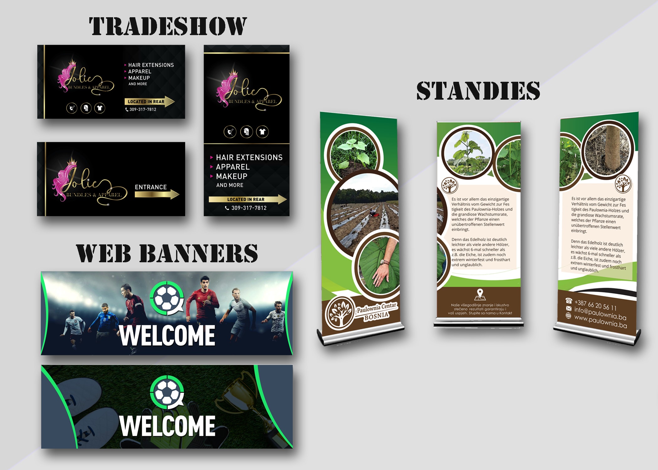 Design Banner Standee Tablecover And Backdrop Booth Banner By Saq Ib