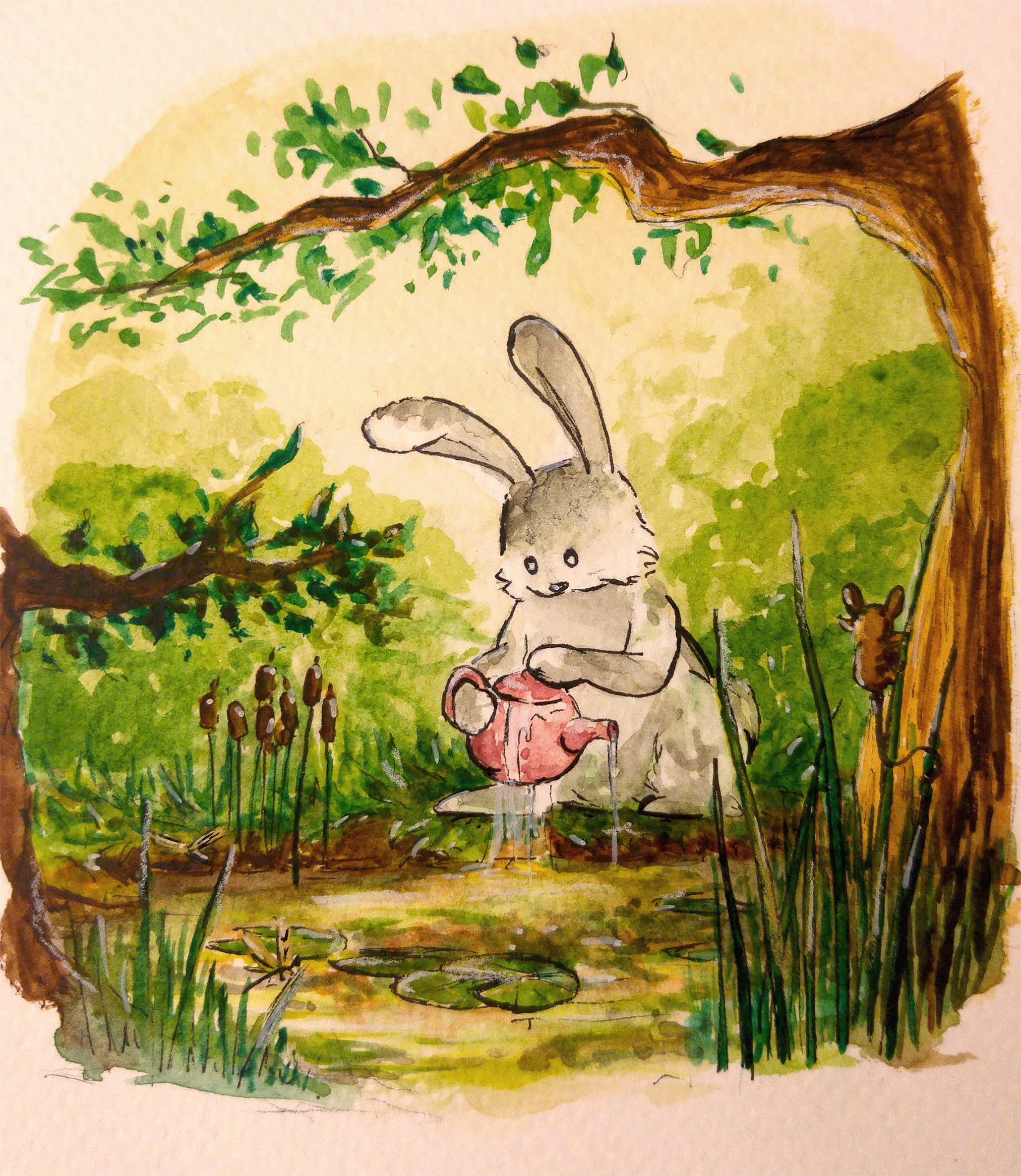watercolor children book illustrations