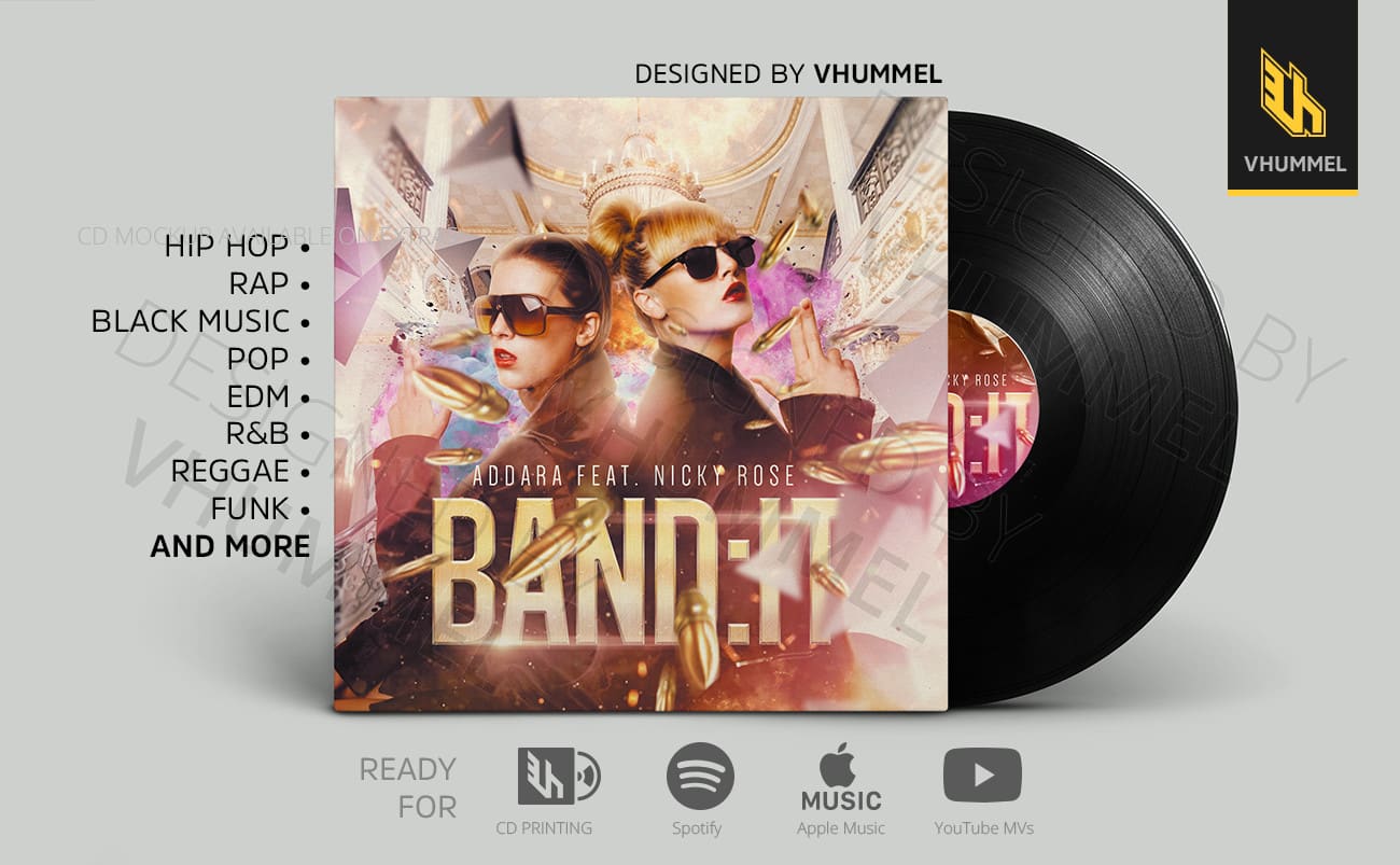 Design a cd cover for rap, pop, edm, reggae etc by Vhummel | Fiverr