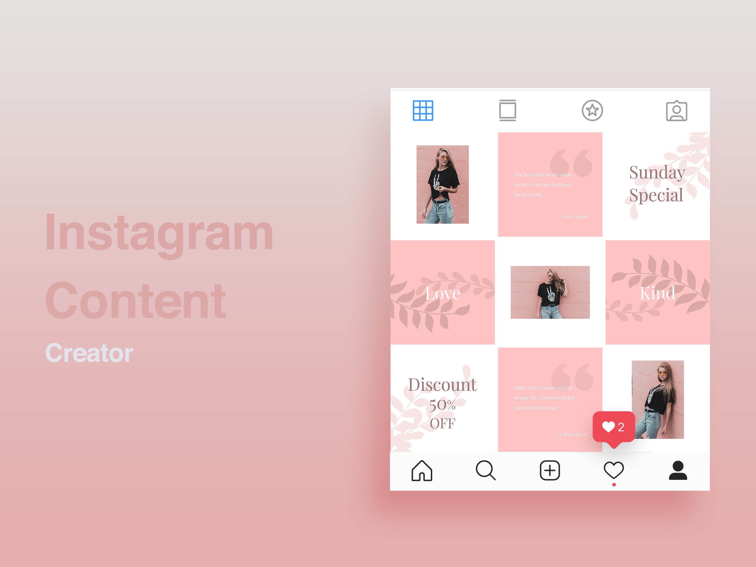 Design Instagram Profile Post Feed Content By De Folk Crello is your graphic design studio made simple. design instagram profile post feed