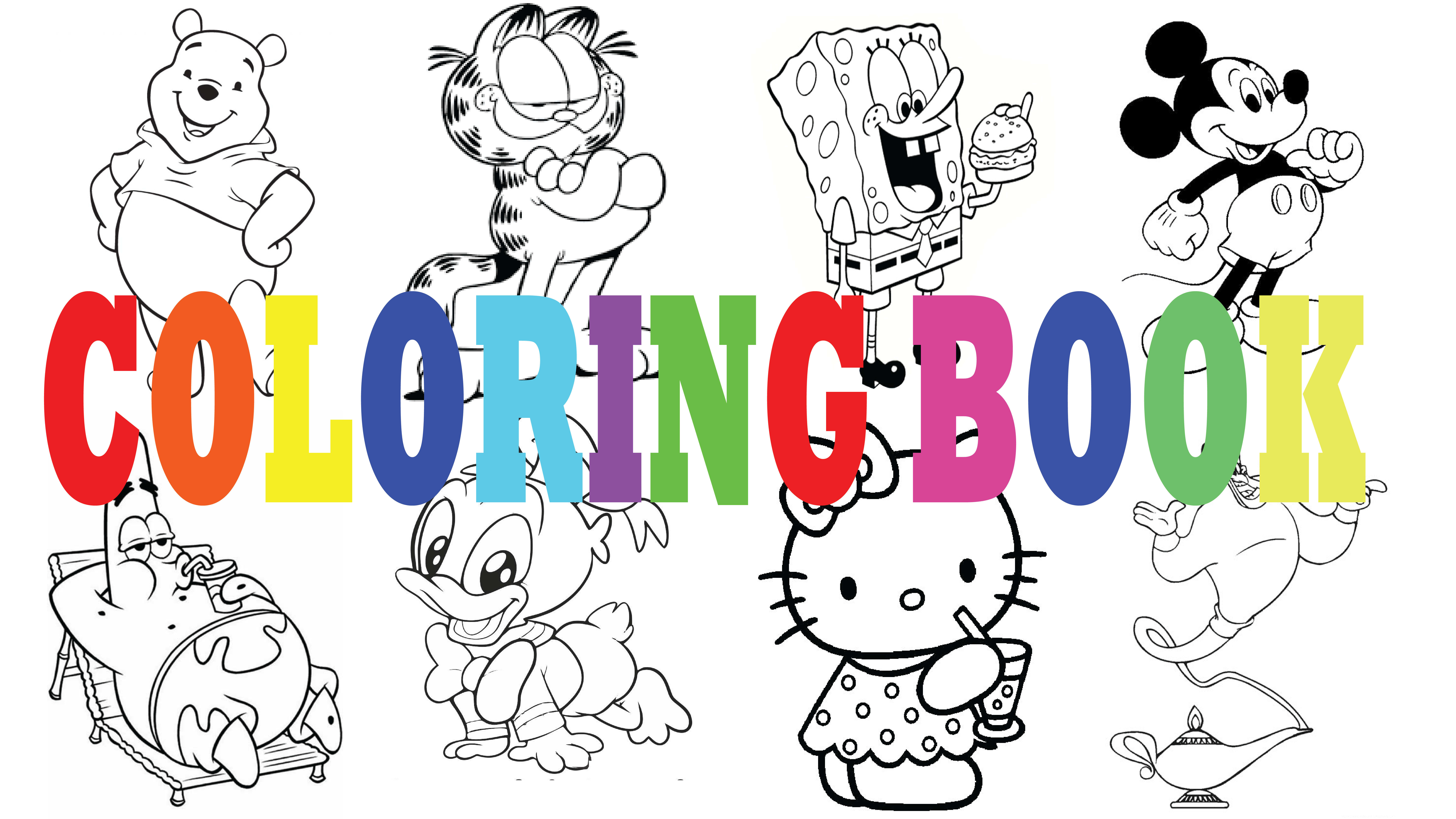 Do cartoon characters for children coloring books by Lestermakes | Fiverr