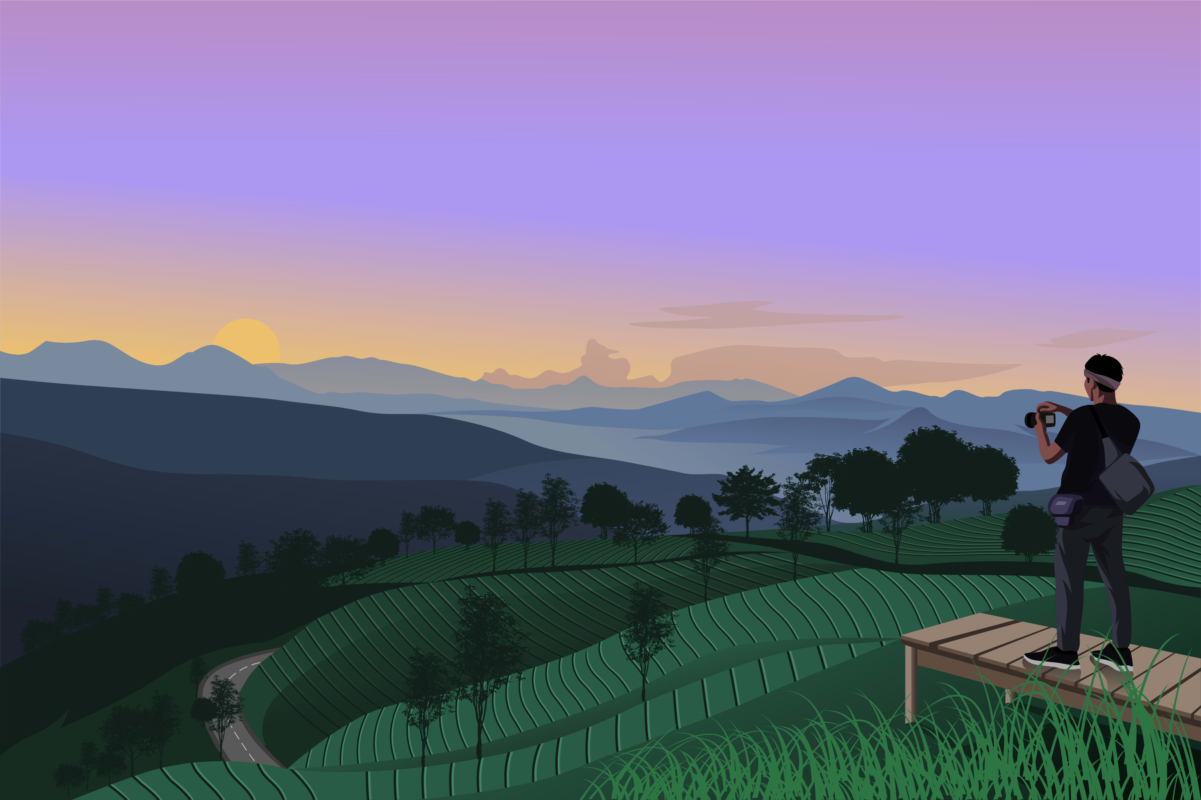 Draw Your Landscape Portrait Into Vector By Sifulan Fiverr