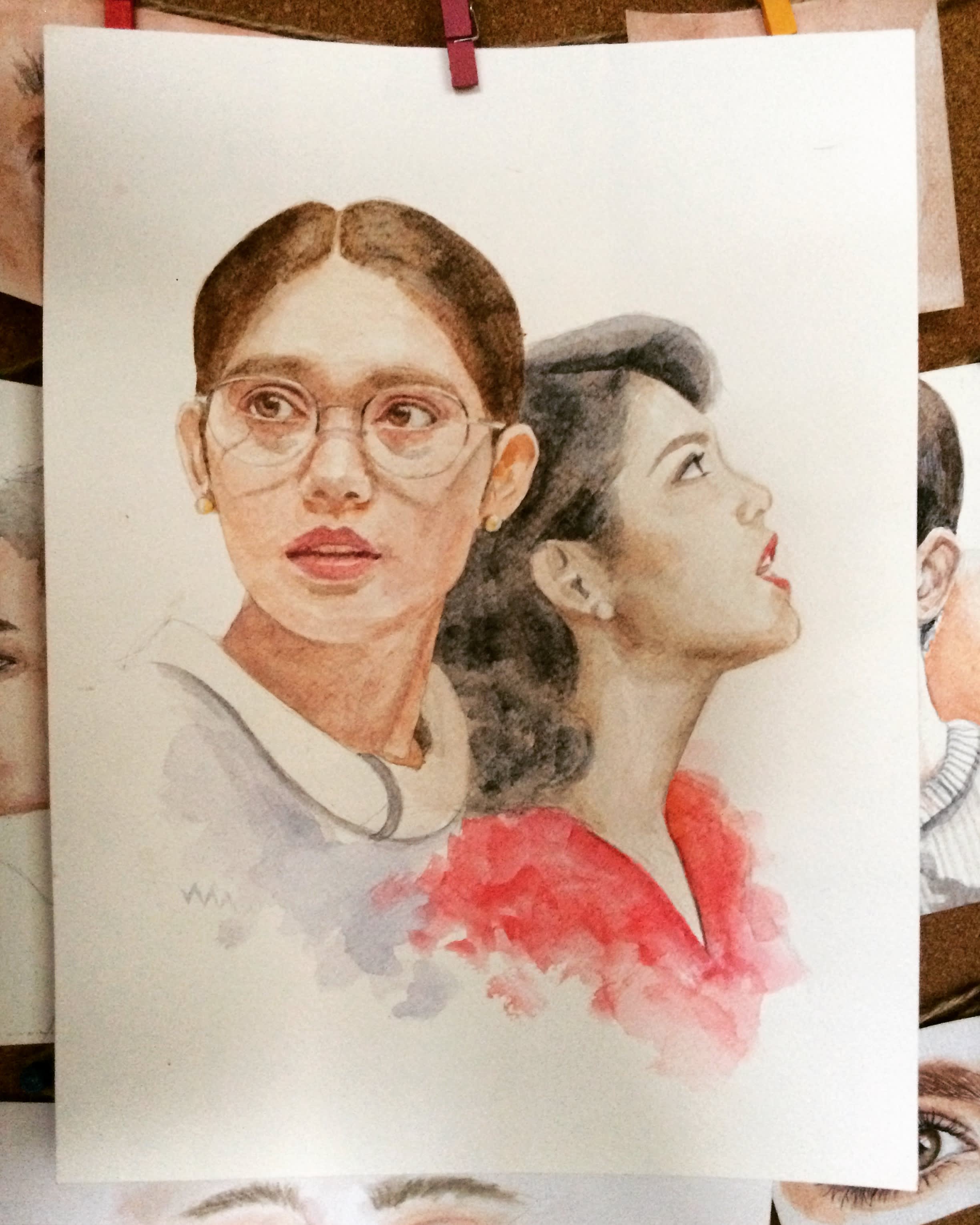 Paint You A Cute Realistic Watercolor Portrait By Wiramadria