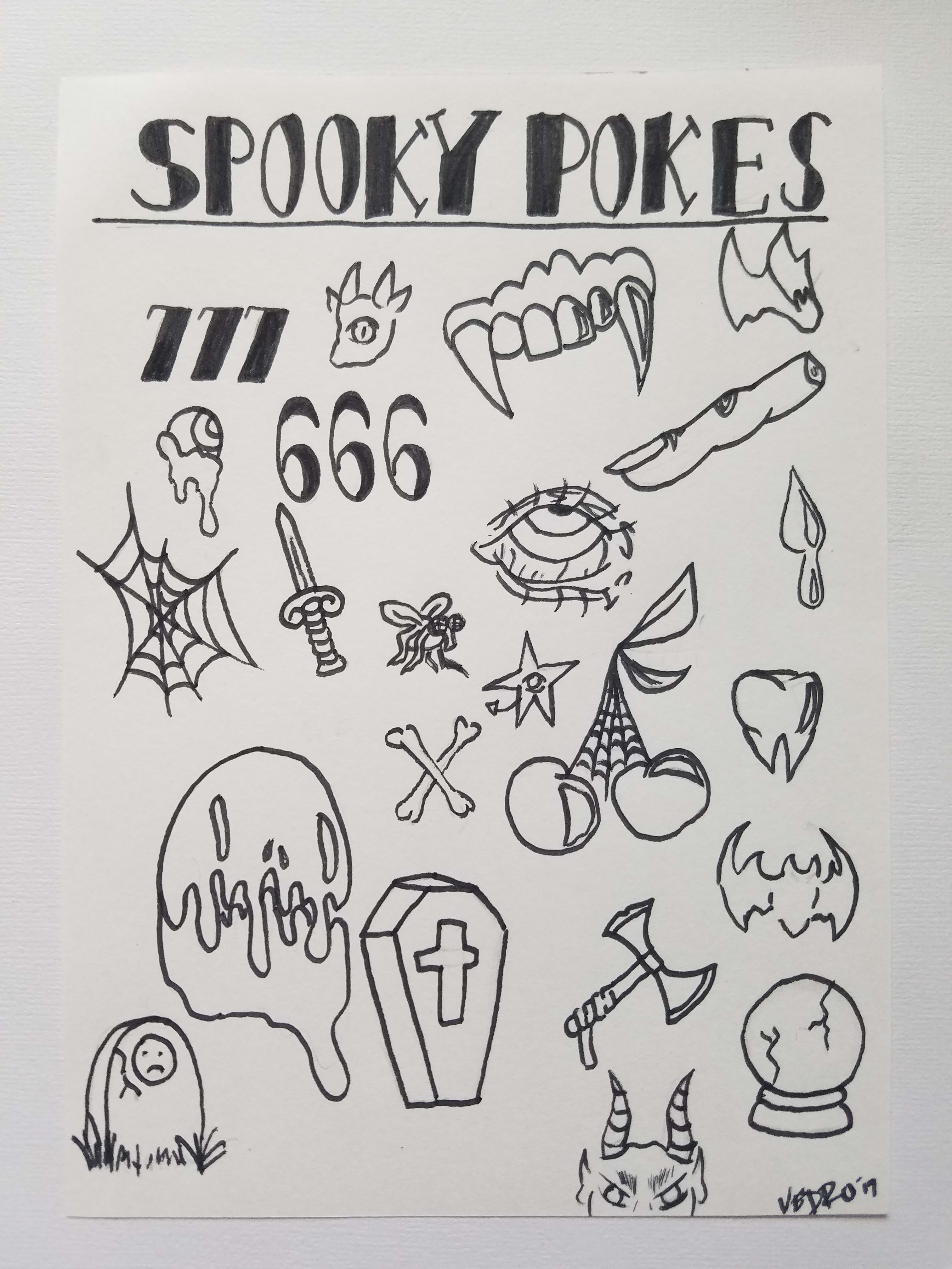Stick  Poke Tattoo Idea Sheet digital file  comes with album download   Apes of the State