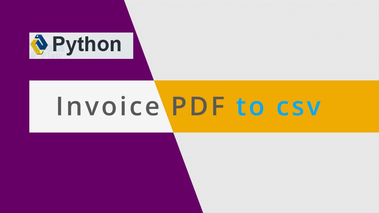 Convert Pdf Invoices To Csv With Python Script By Lasith15