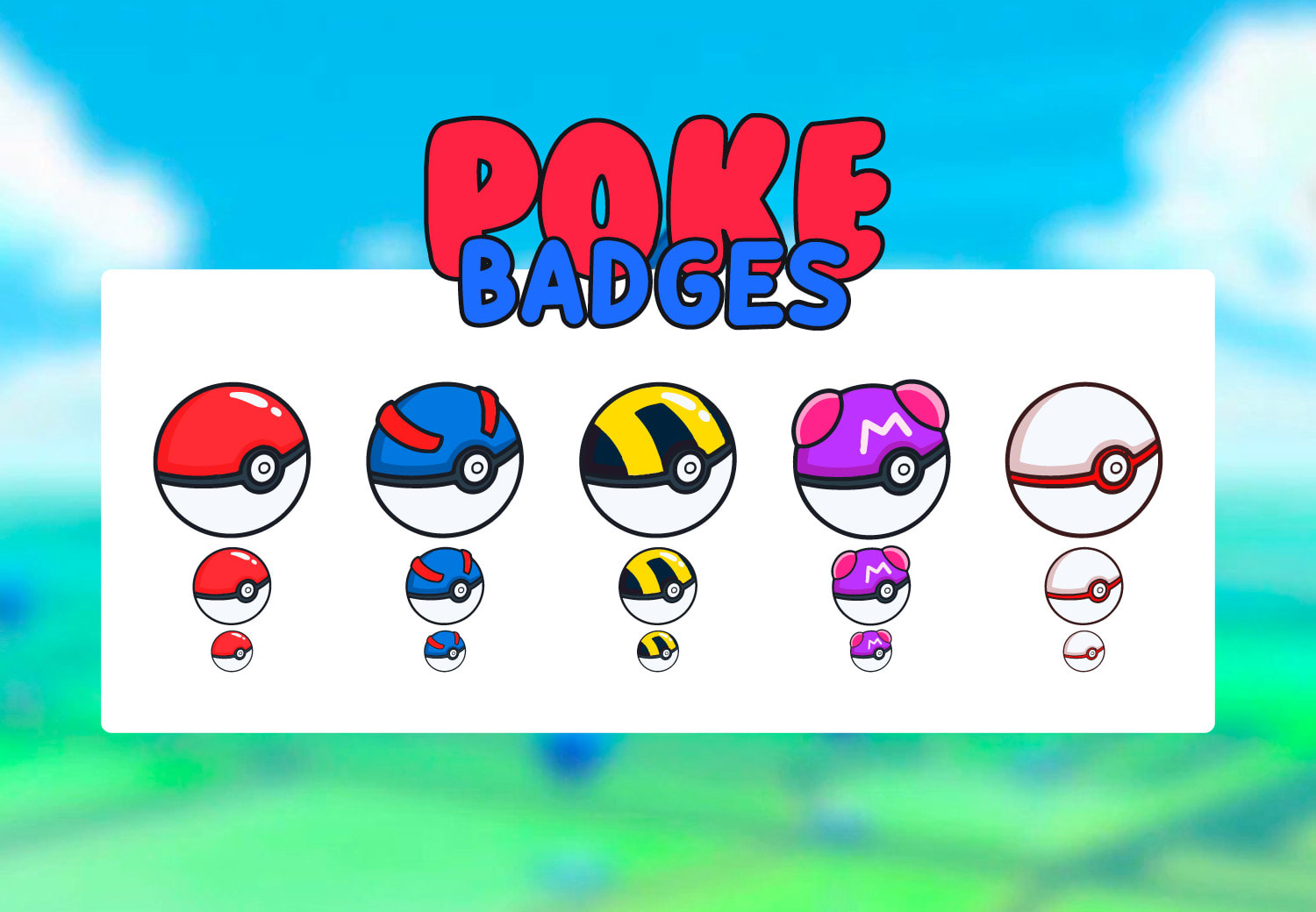 Send You 5 Predesign Pokeball Sub Or Cheer Badges For Twitch By Marcelondon