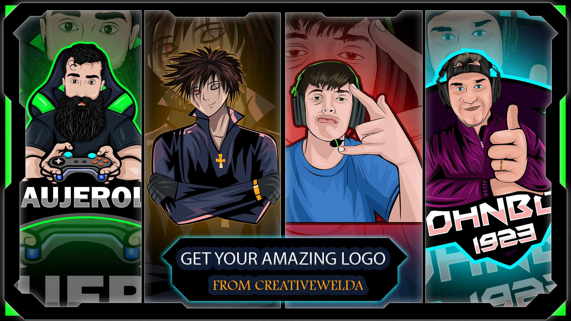 Design mascot, character, anime, face, avatar logo by Creativewelda | Fiverr