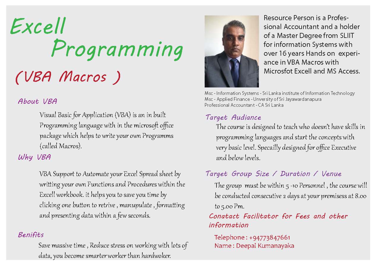 learn visual basic for excel from a person learn visual basic for excel from a person