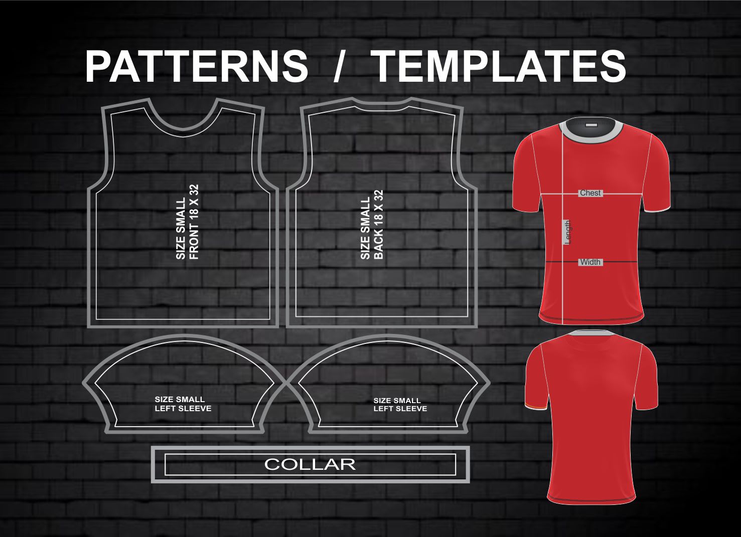 Make your own Sublimation Jersey Pattern and Sizes 