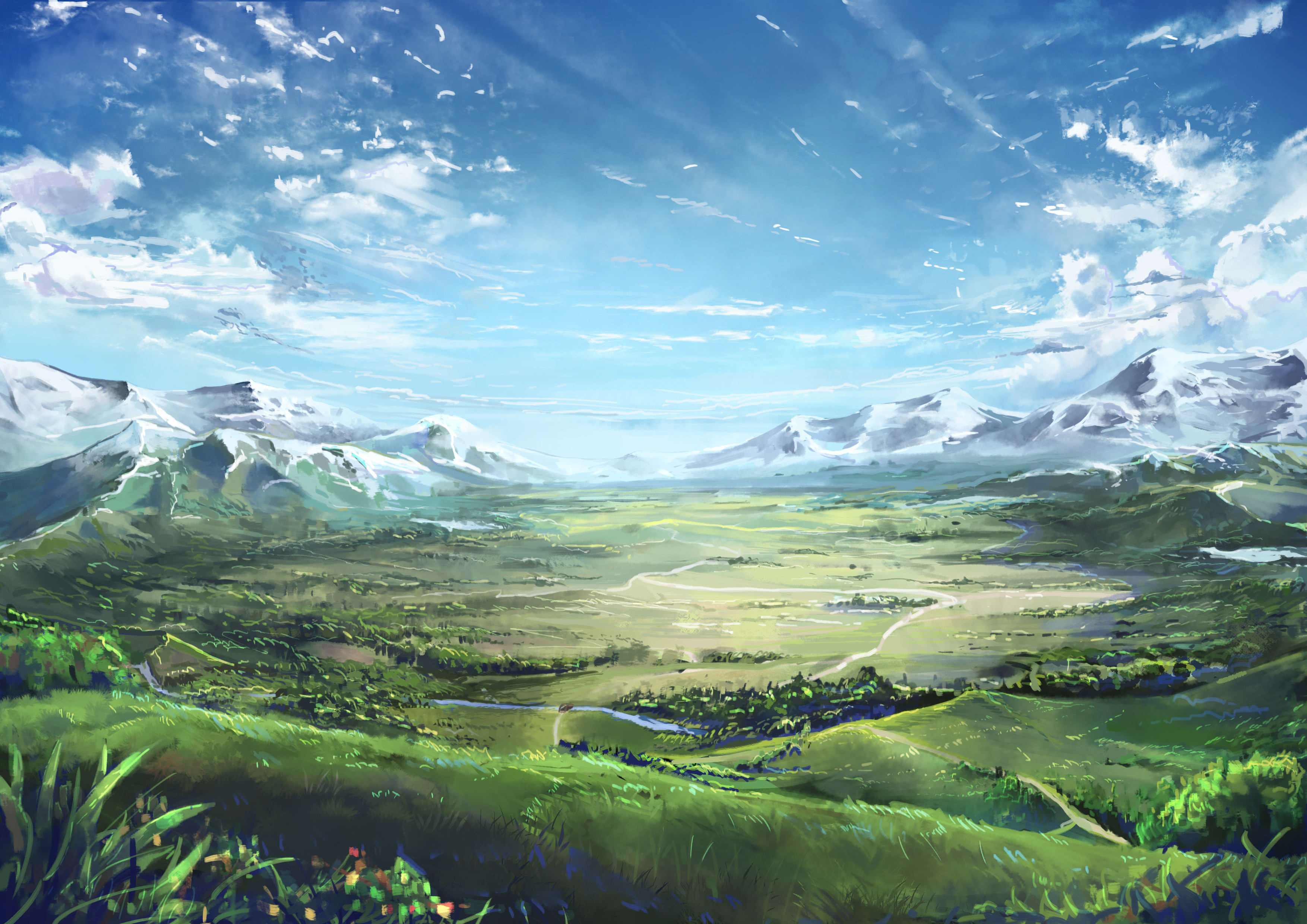 Anime Mountain Background Collections.