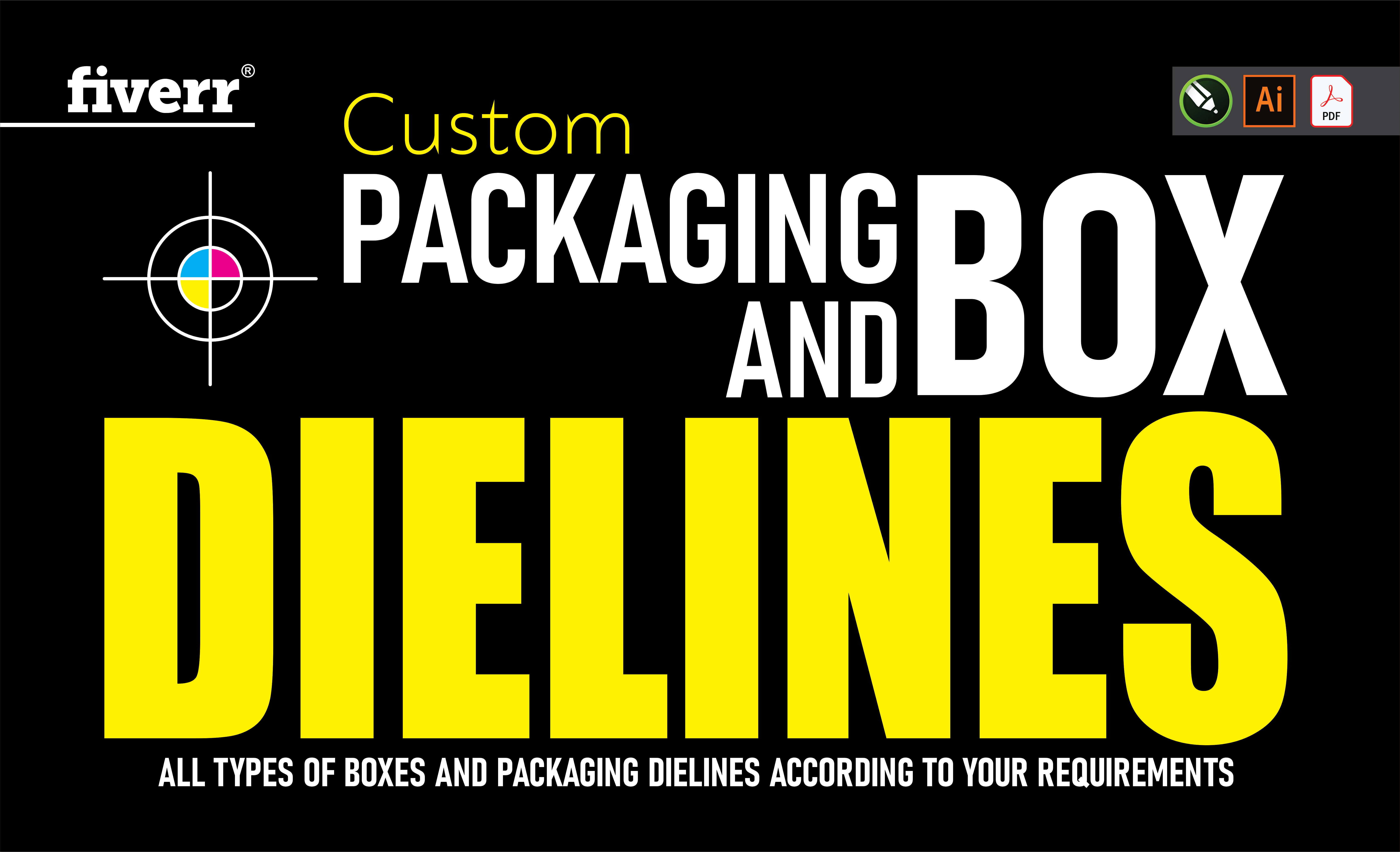Create Die Lines For Custom Box Packaging Dieline Cut Lines By H6112453 Fiverr