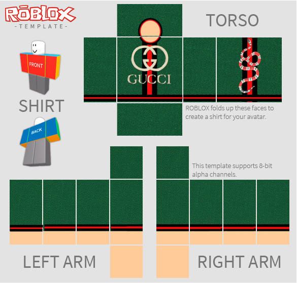 Make Personal Roblox Skins By Ai Dillen - roblox shirt template gucci 2020