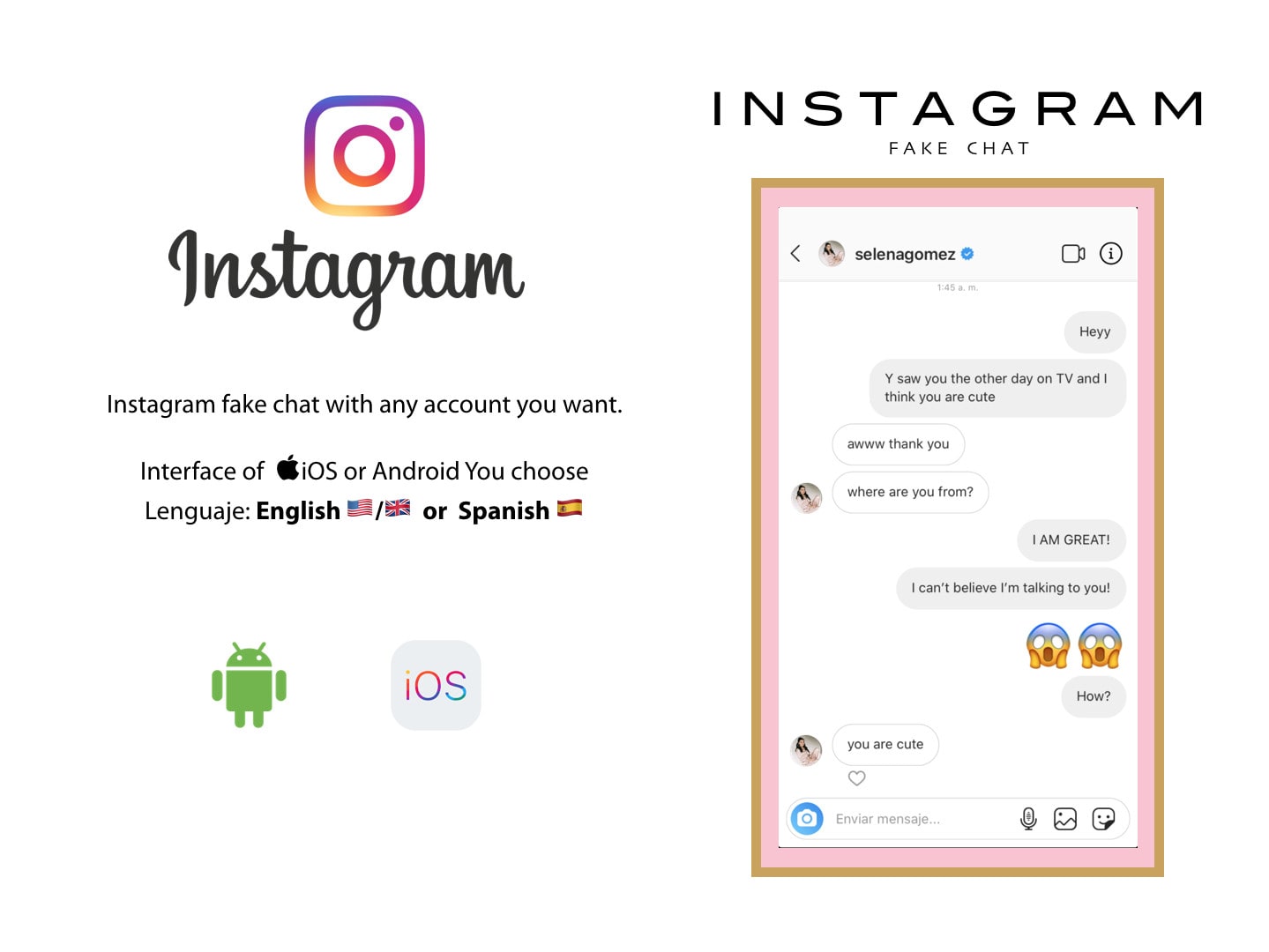 Create fake instagram chat