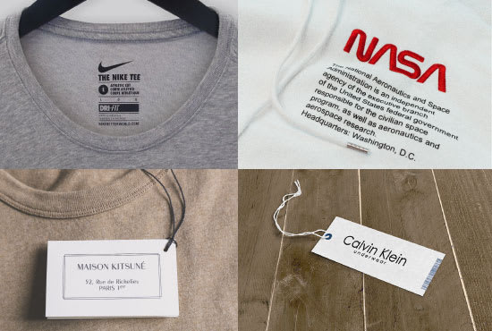 design clothing labels, neck and care labels