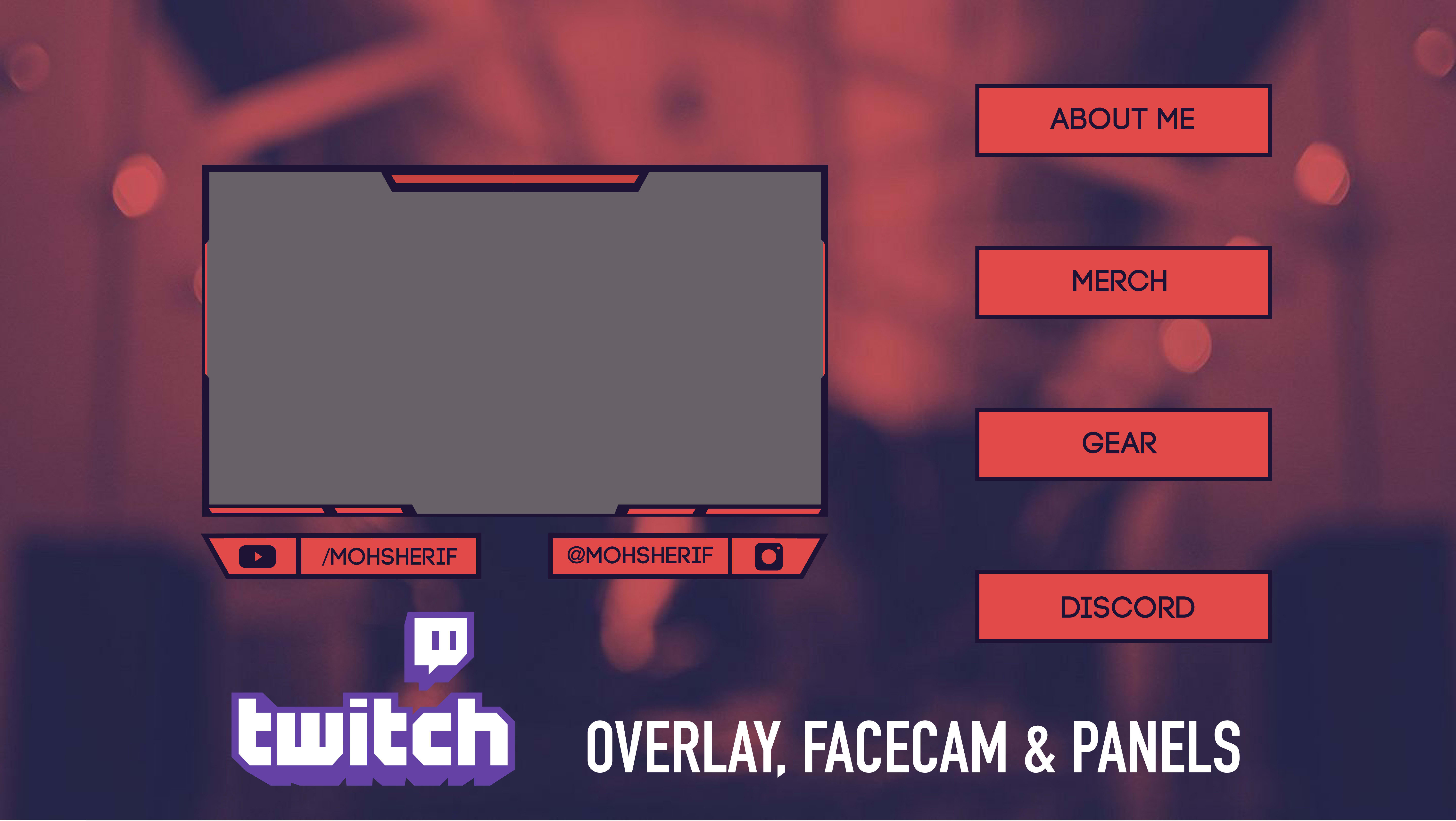 Twitch Overlay Panel and Faccam for Twitch and Discord Streamer