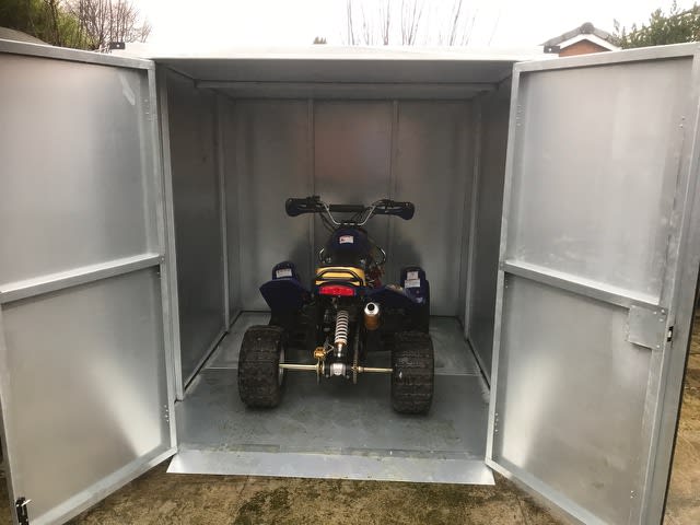 metal motorbike storage
