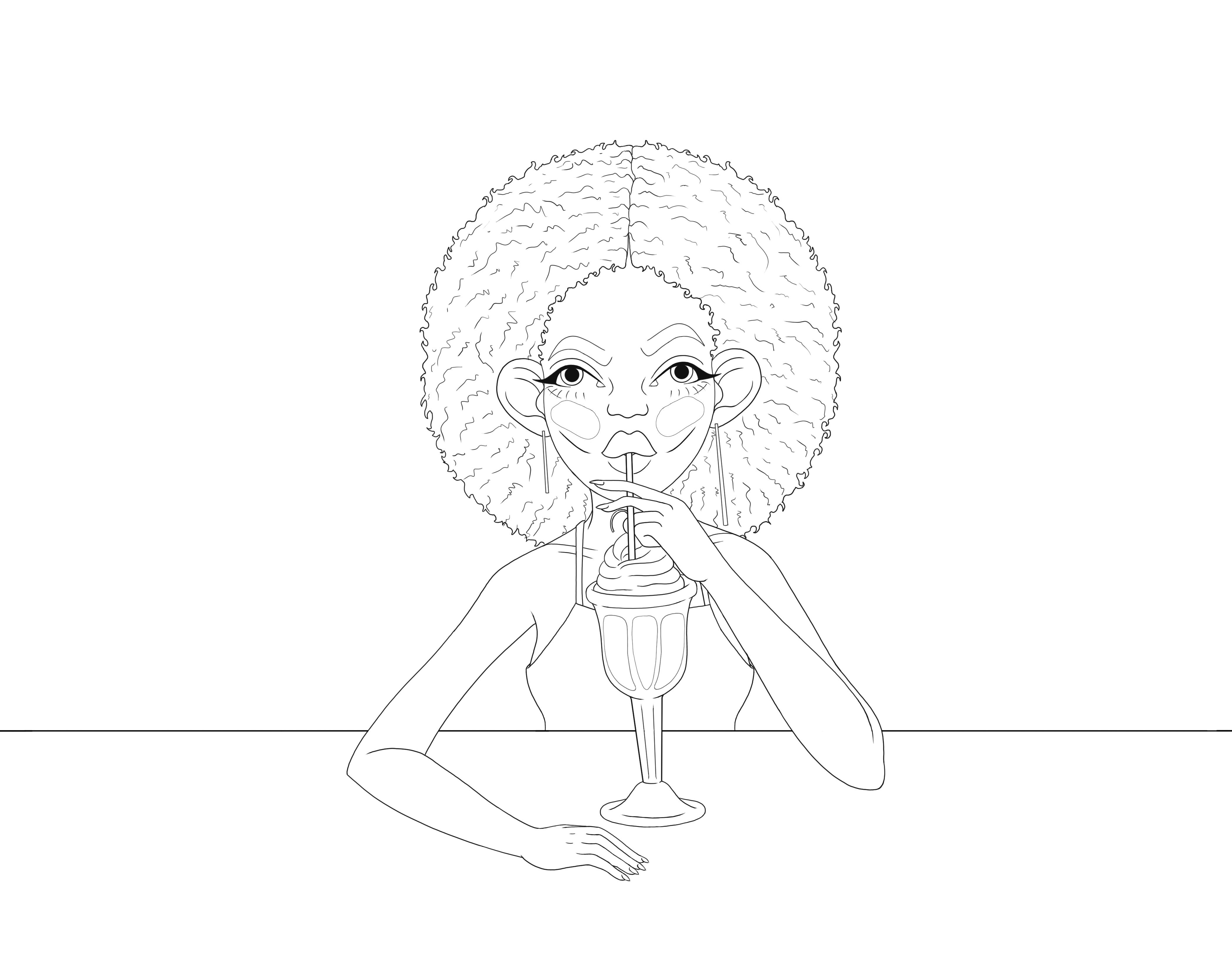 Draw Natural Curly Girl Characters By Nadjadavis