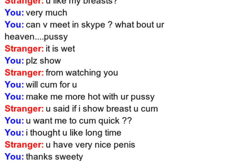 Vendre des journaux de chat sexuel omegle 