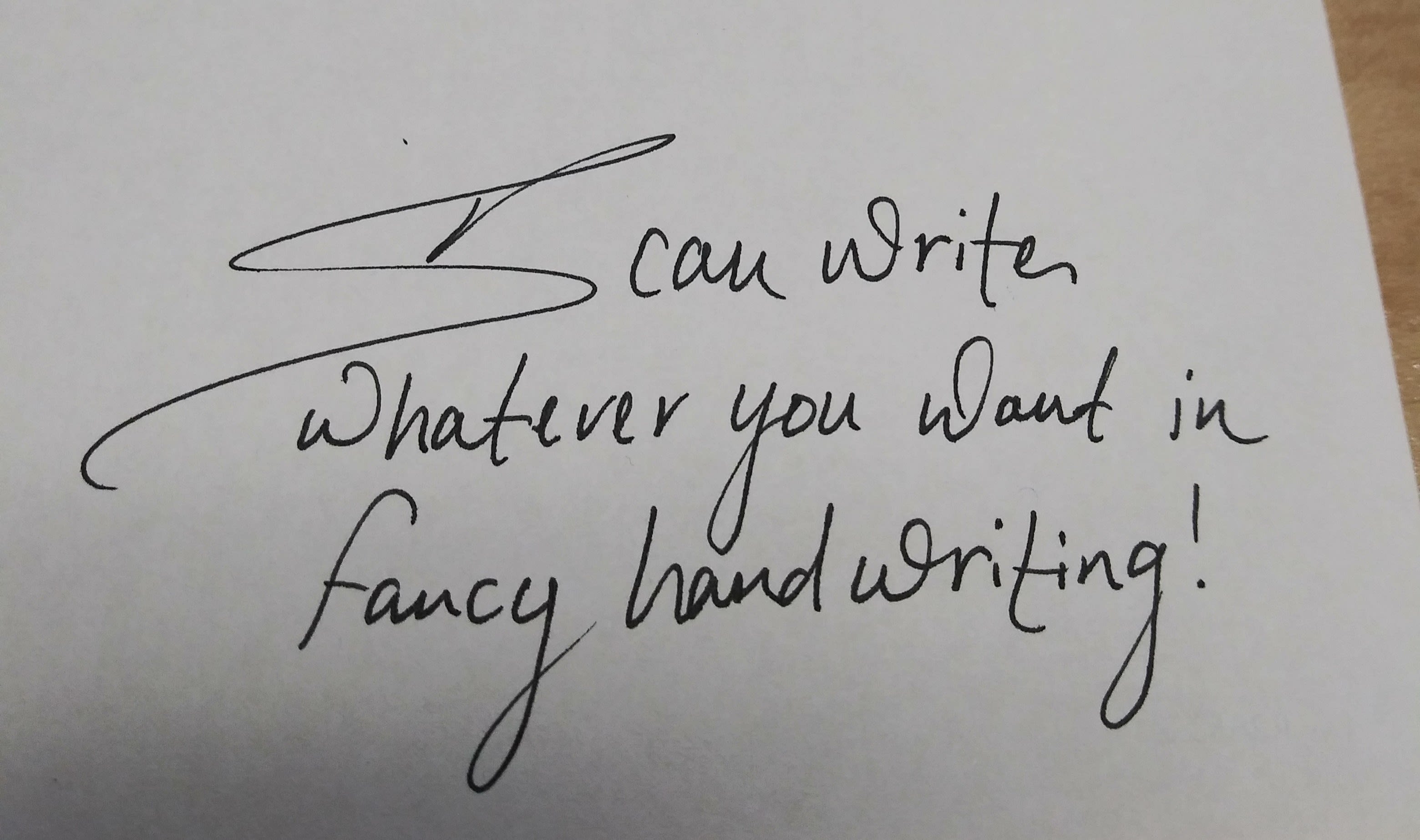 Write whatever you want in fancy handwriting by Tiabeavers  Fiverr