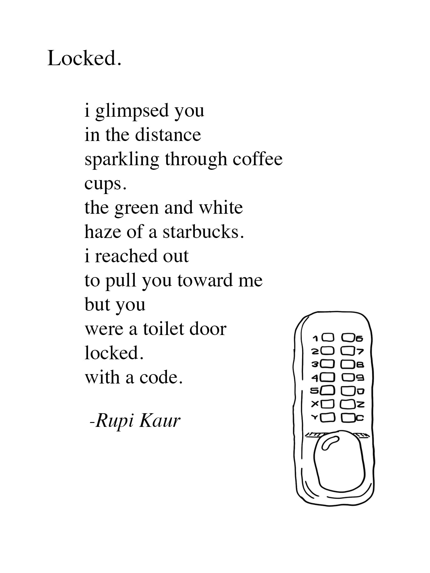 Scrivi una poesia rupi kaur su un argomento a tua scelta