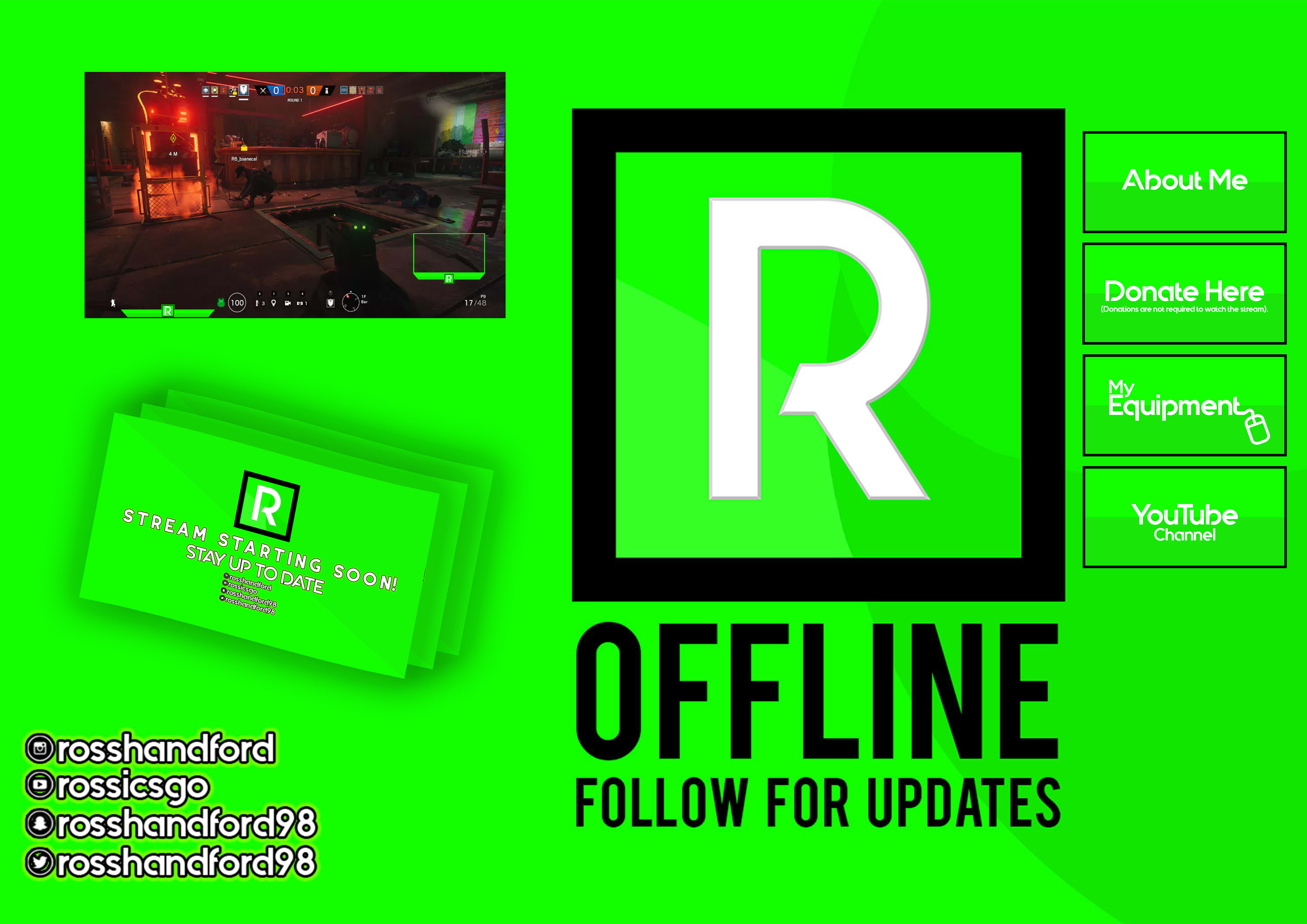 Create Twitch Banner Icons And Panels For Cheap By Rosshandford98