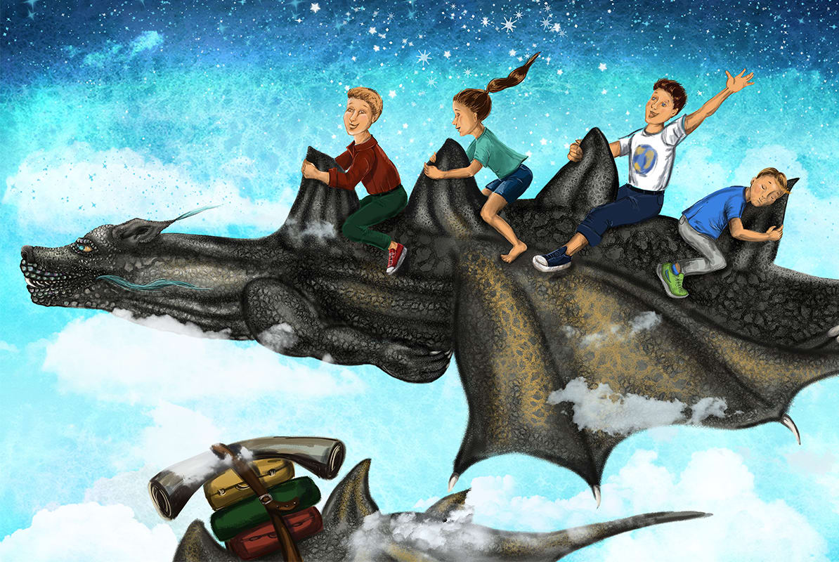 Do Children Book Illustrations Watercolor Style Digital By