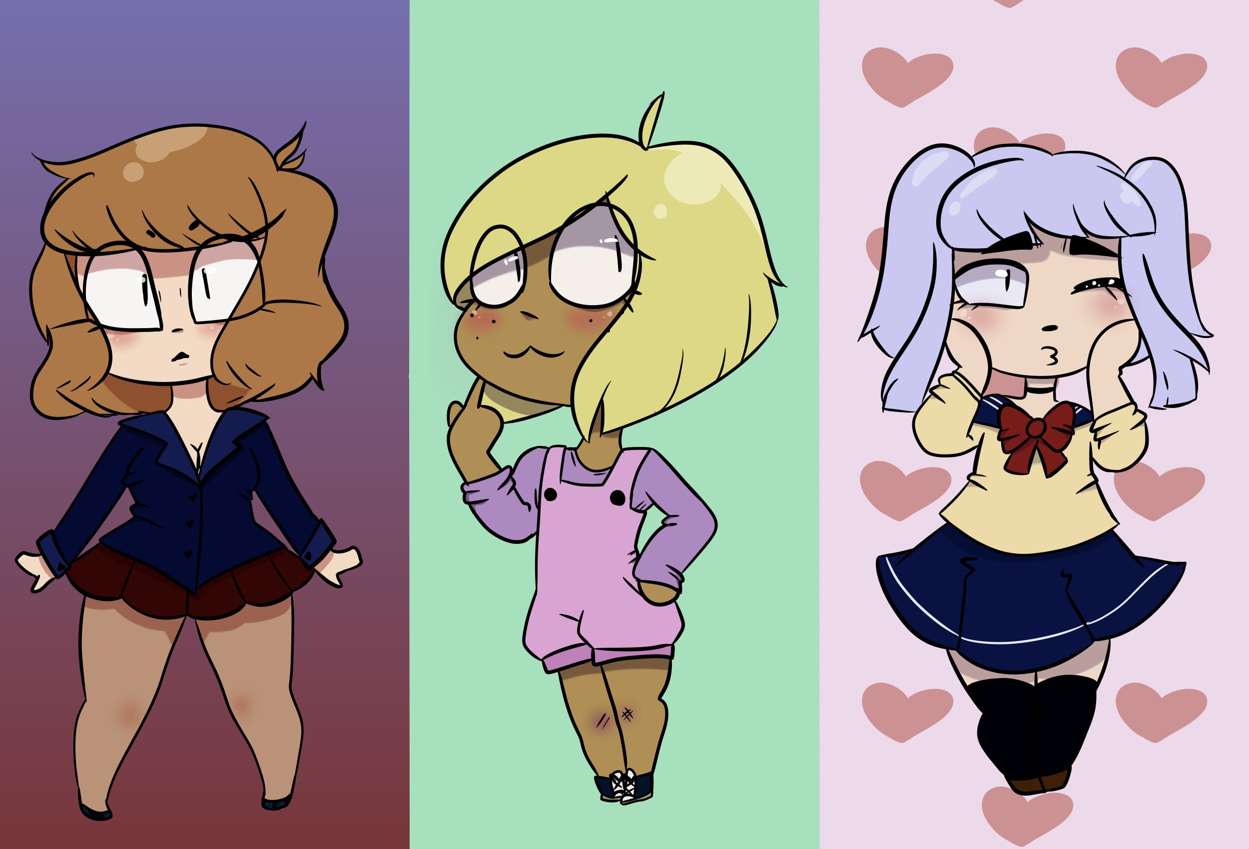 Draw Cute Chibi Girls By Sweetpotatoking