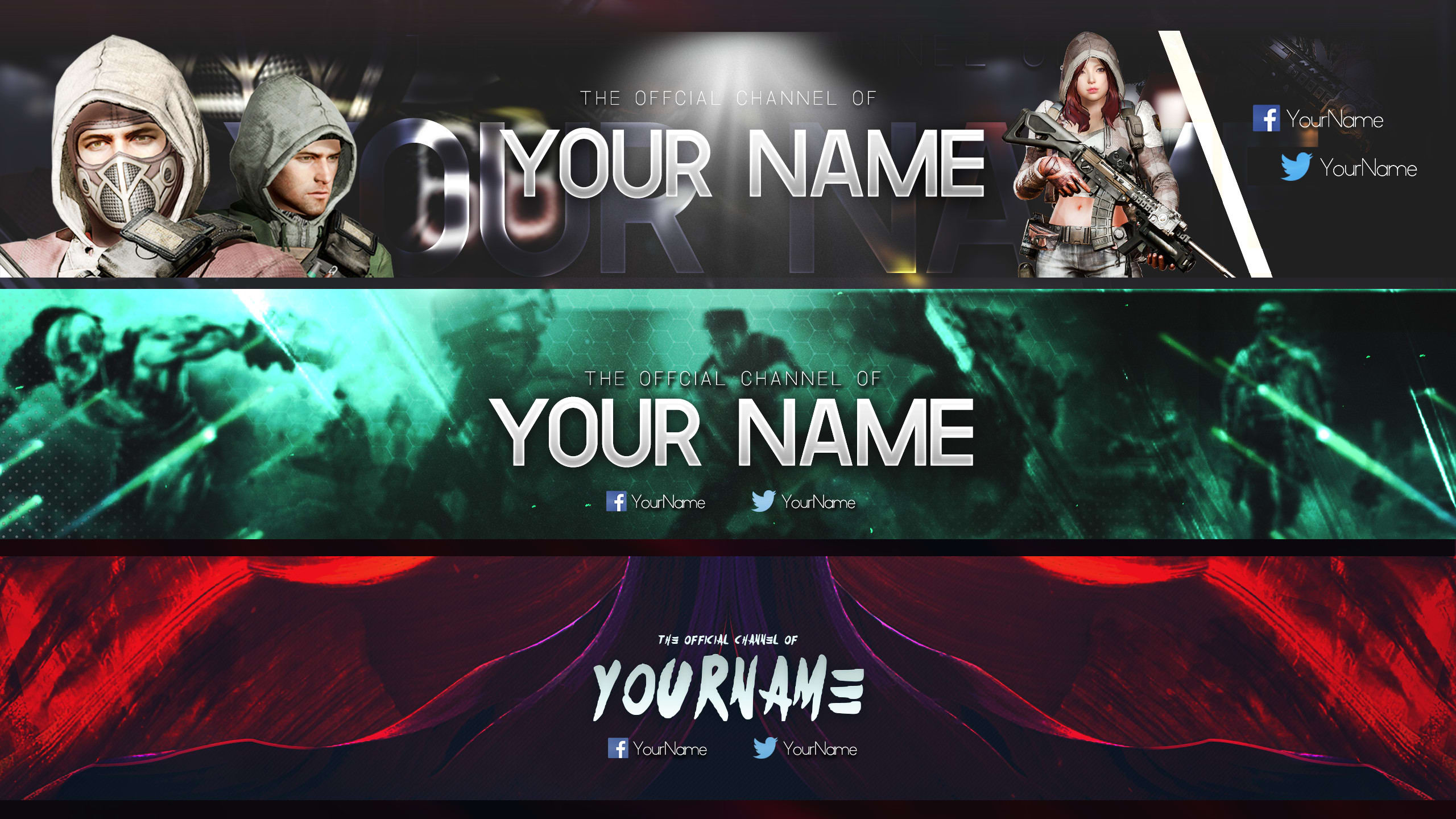 Design Professional Youtube Gaming Channel Art Banner By Itsyourandro Fiverr