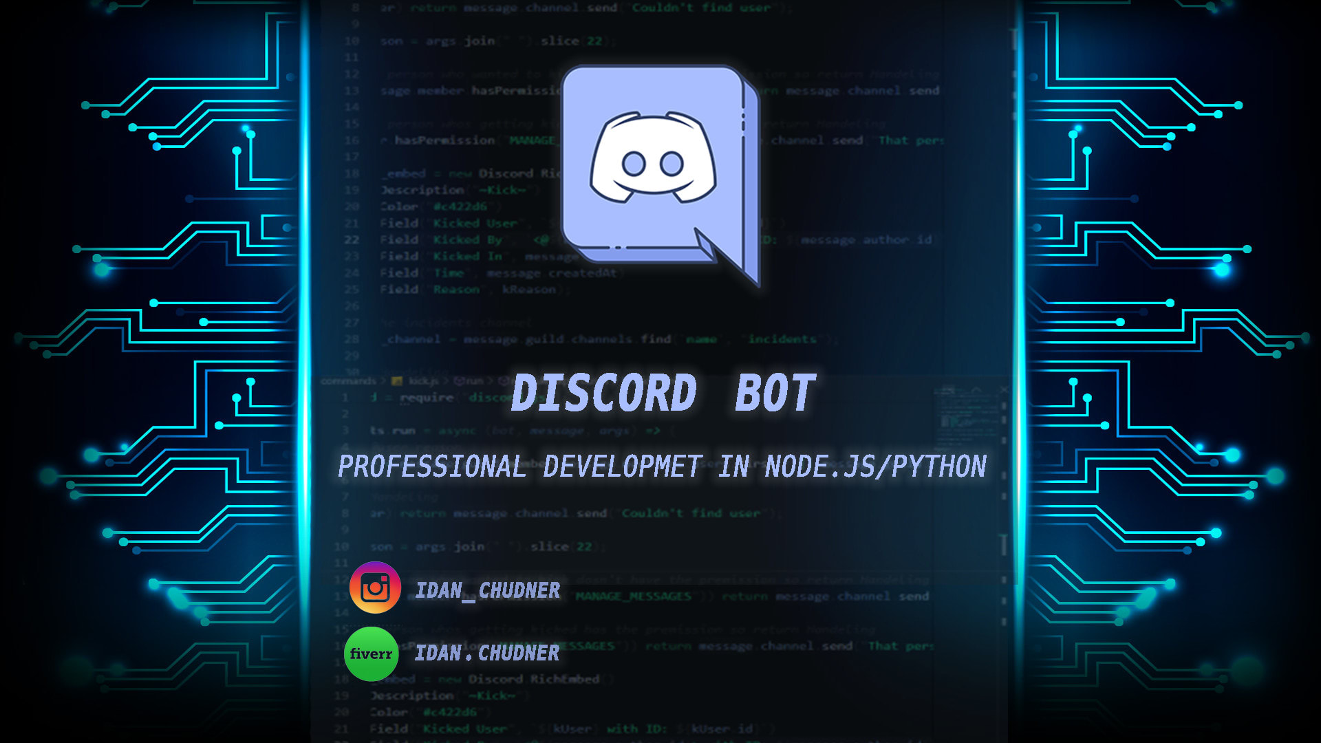 Create A Discord Bot In Nodejs And Python By Idan Chudner