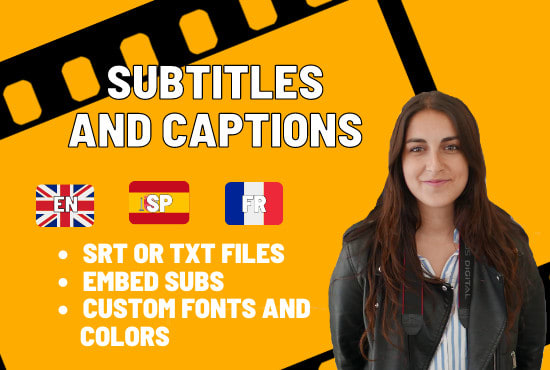 Add subtitles to videos in spanish, french and english