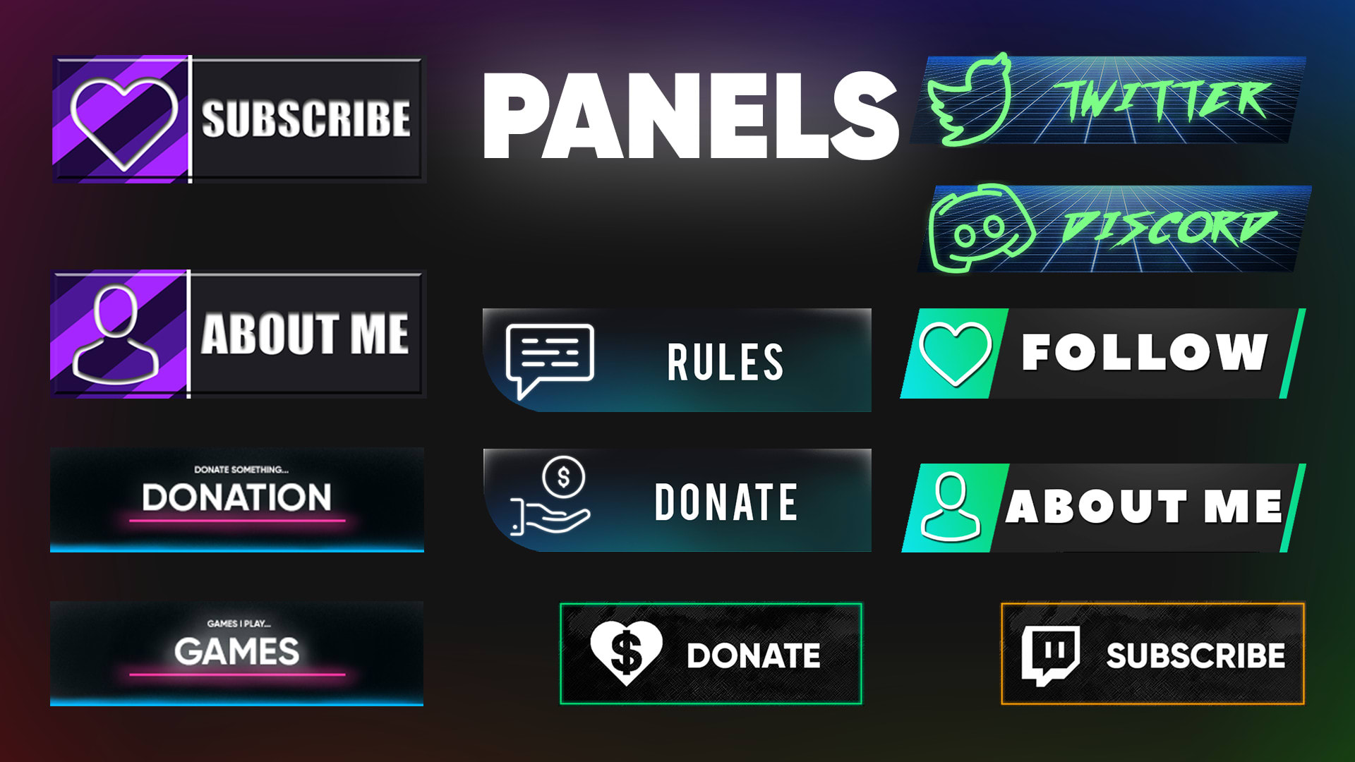 Create Premium Twitch Panels For You By Dreamzzip Fiverr