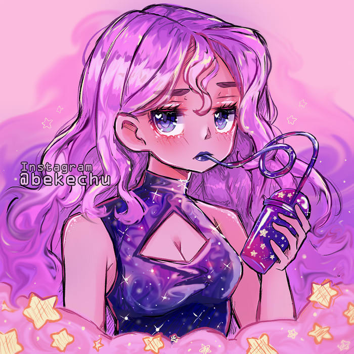 Do anime art stuff, pastel goth and messy art by Bekechu | Fiverr