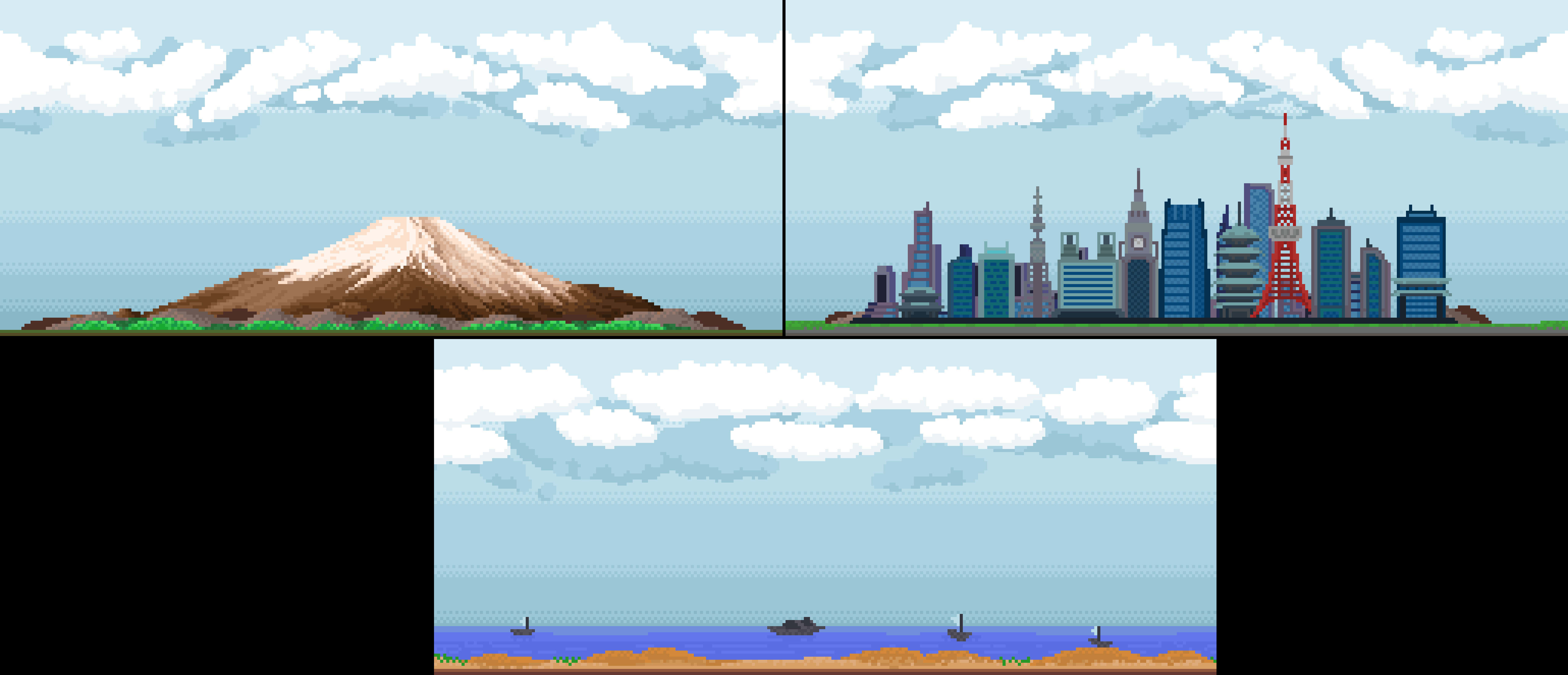 Create Pixel Art Backgrounds Or Landscapes For Games By Cozxty