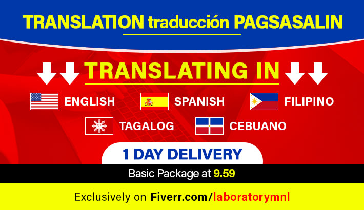 Translate English To Tagalog Cebuano Spanish Filipino By Laboratorymnl