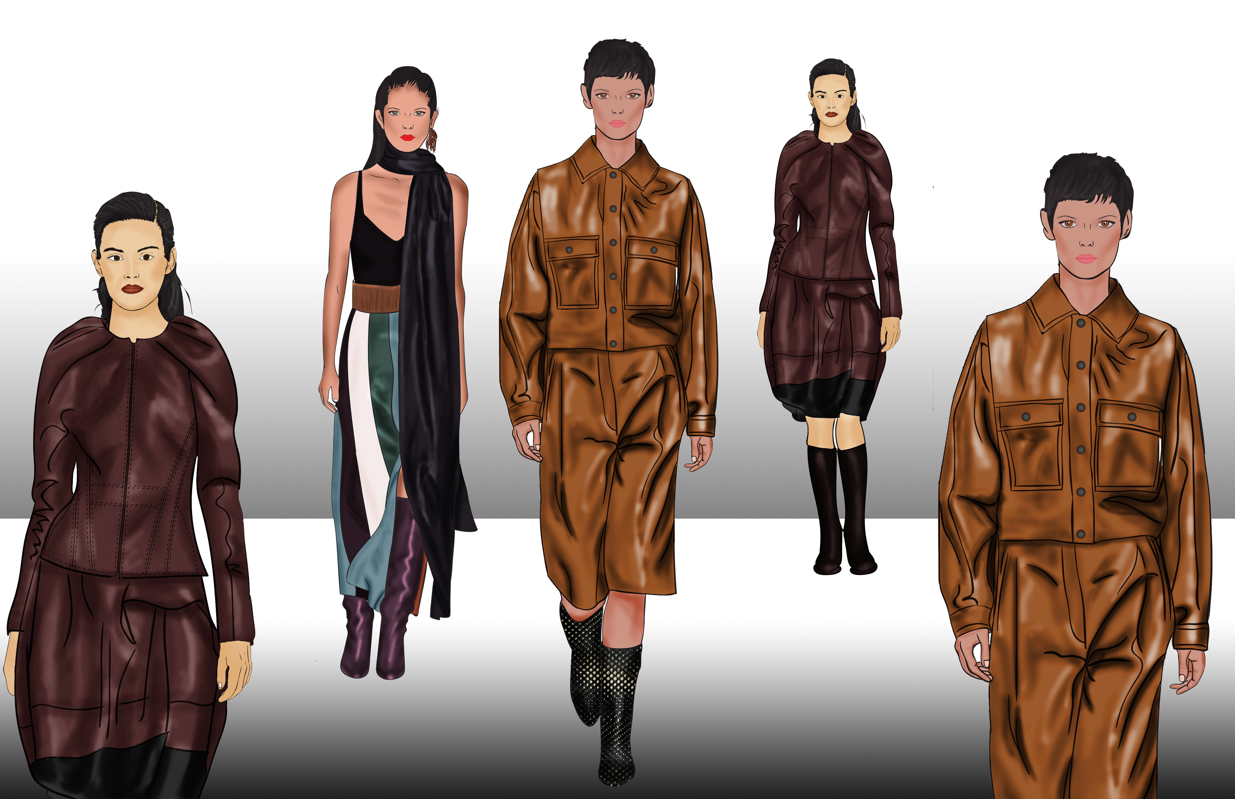 Digital fashion outlet illustration