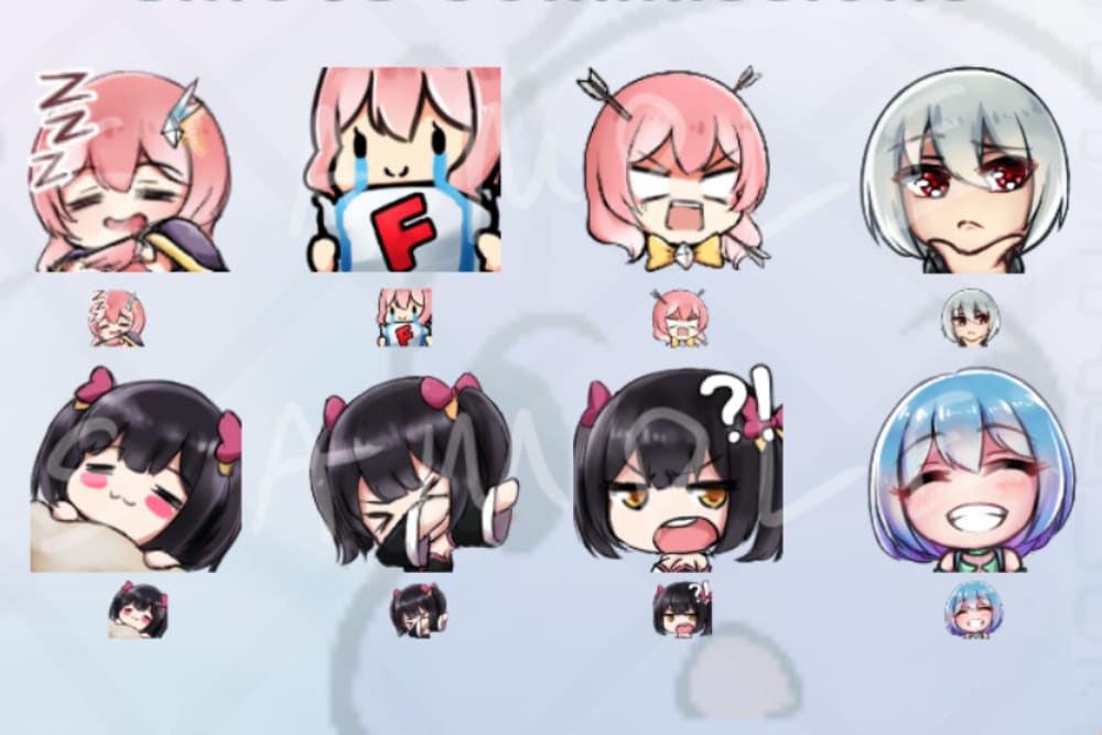 Draw Cute Emotes For Twitch And Discord By Rokuuso