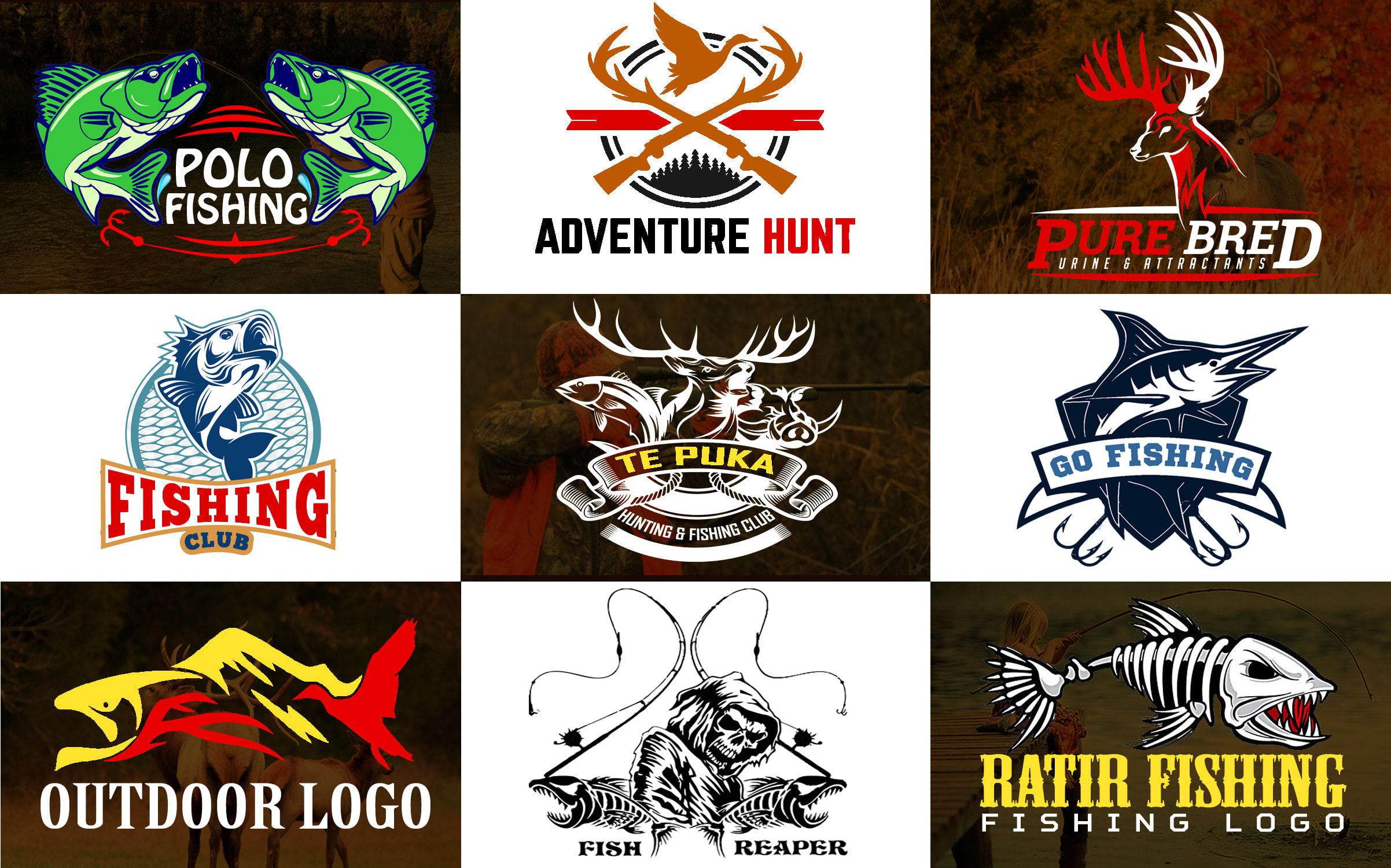 Do modern outdoor fishing and hunting logo by Spe_designer