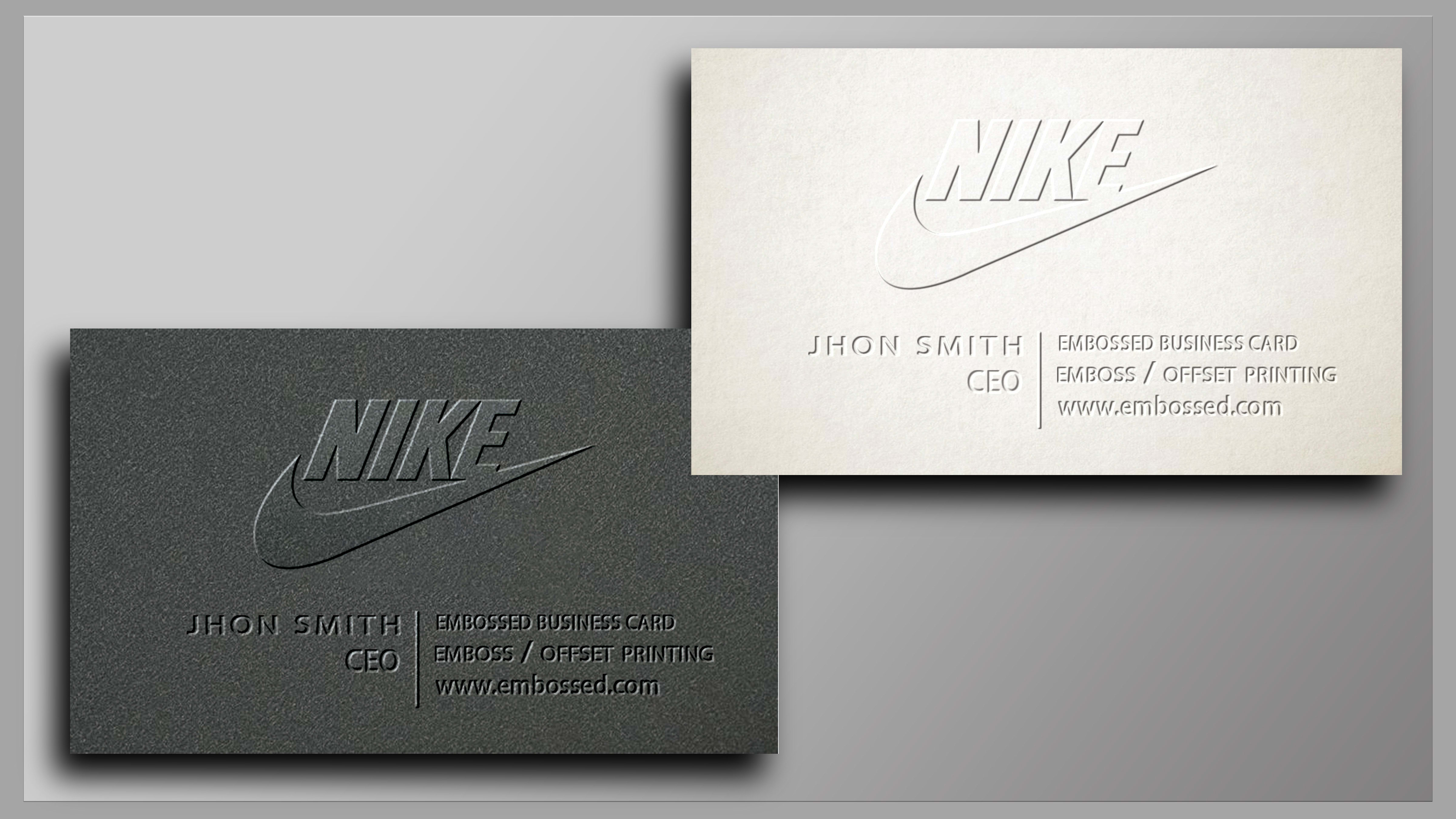 Embossed Business Cards 