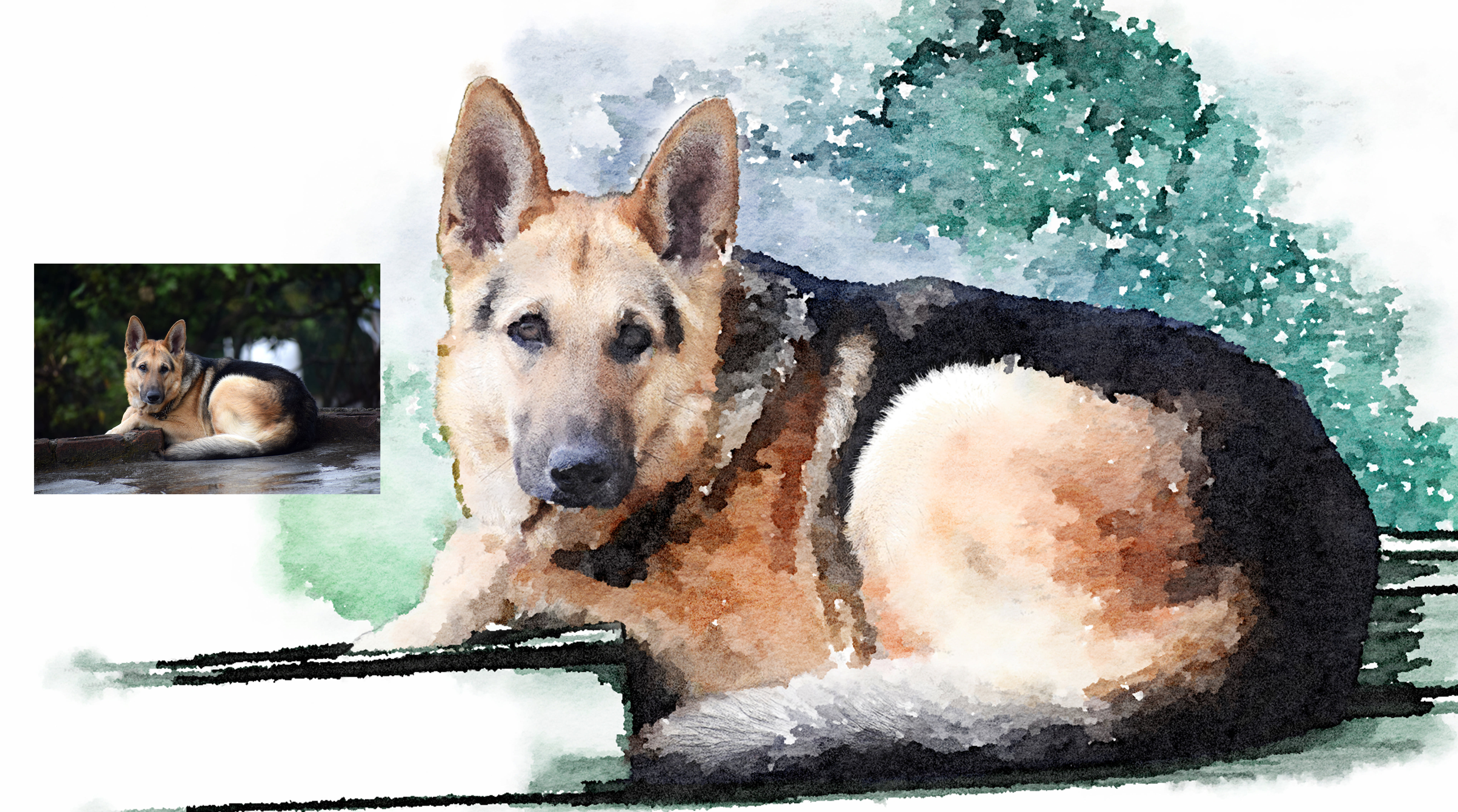 Make A Watercolor Pet Portrait Painting From Your Photo By Joselcruz