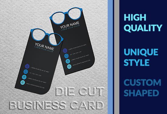 Just Design Die Cut Business Card Exclude Print Service By Asr33designer
