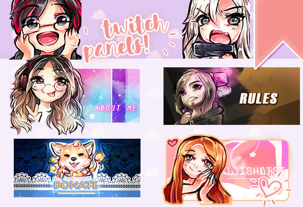 33 NEW Anime Twitch Panels With Rounded Corners 33 Panels - Etsy