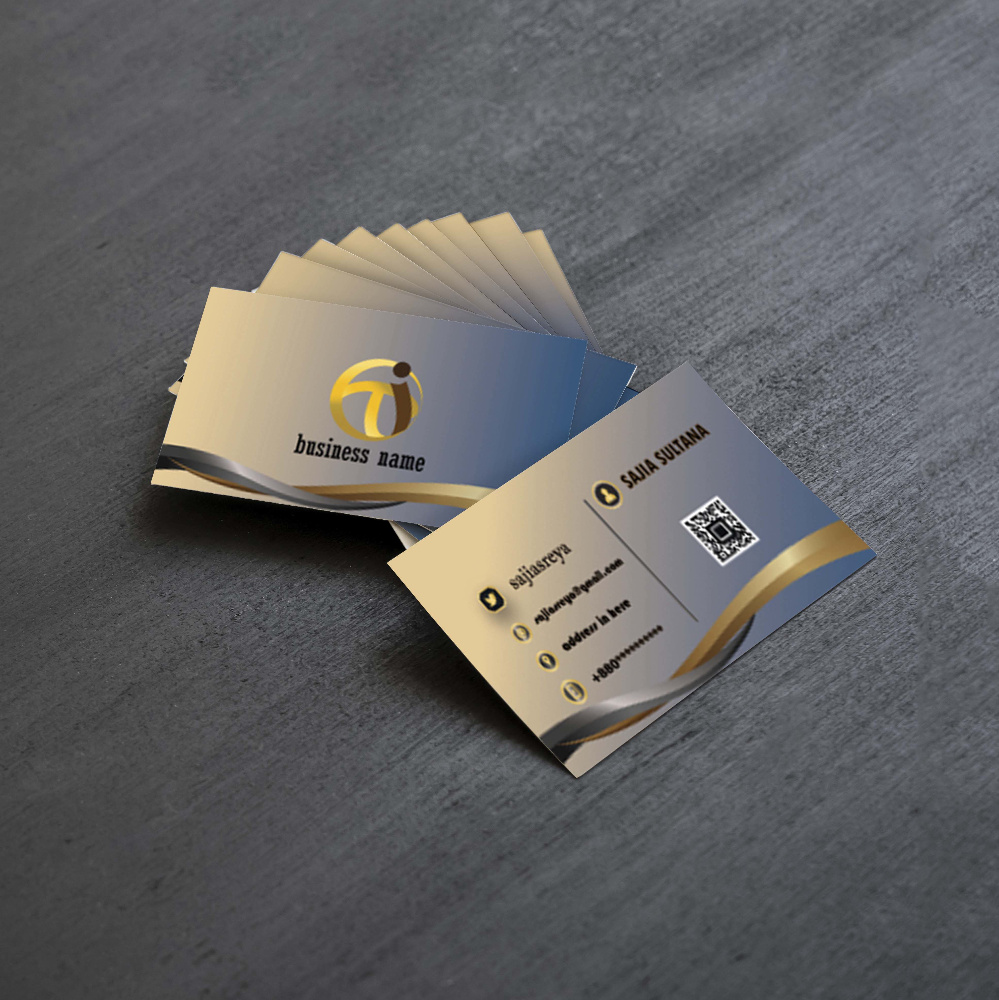 design a unique business card with logoss_reya