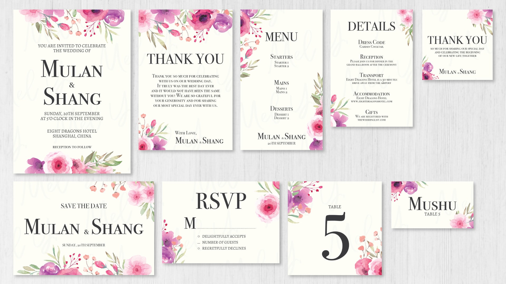 Design a floral wedding invitation card for you in 2 days by Melydesigns |  Fiverr, image size:1920x1080
