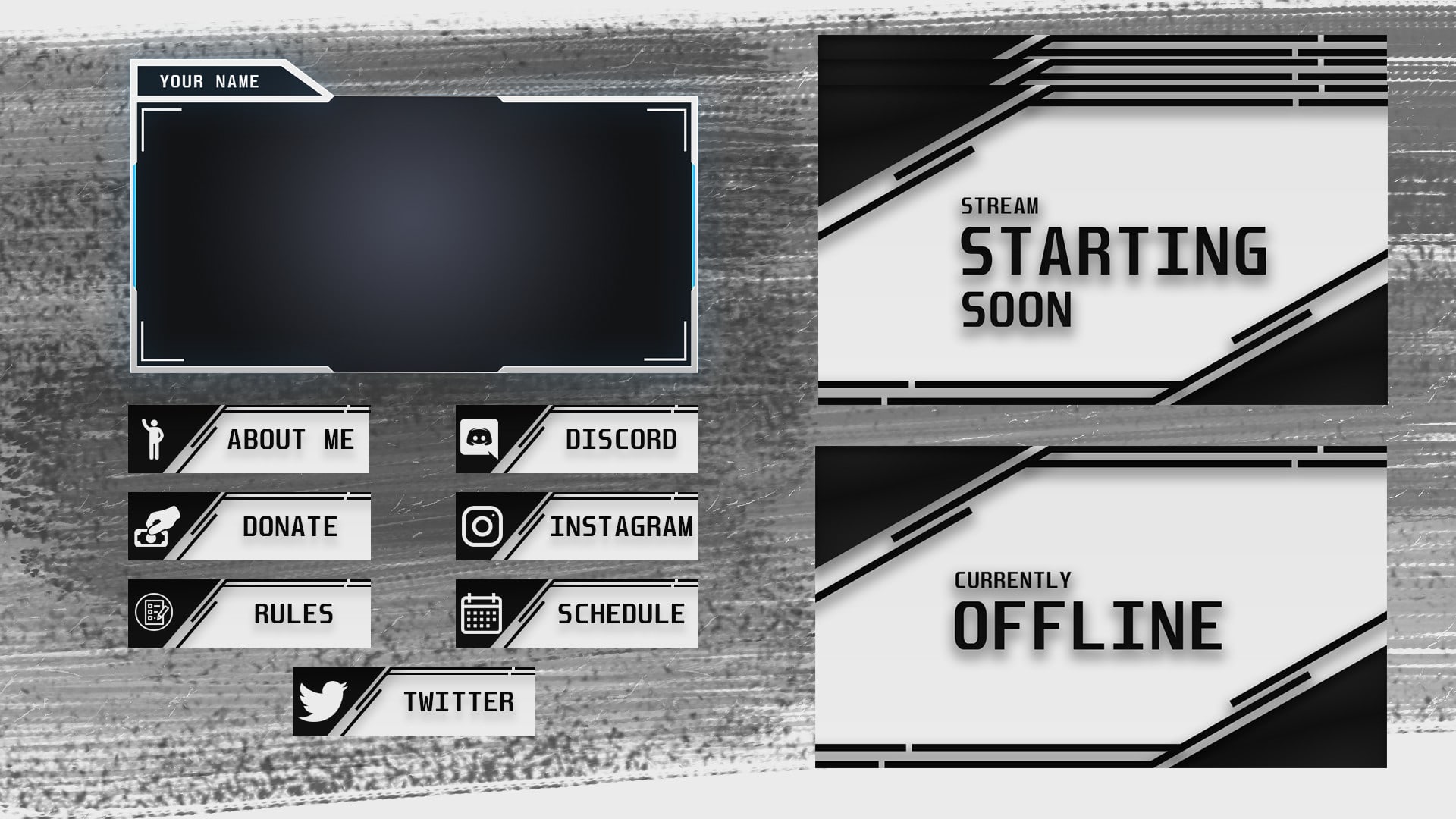 Twitch Overlay Panel and Faccam for Twitch and Discord Streamer