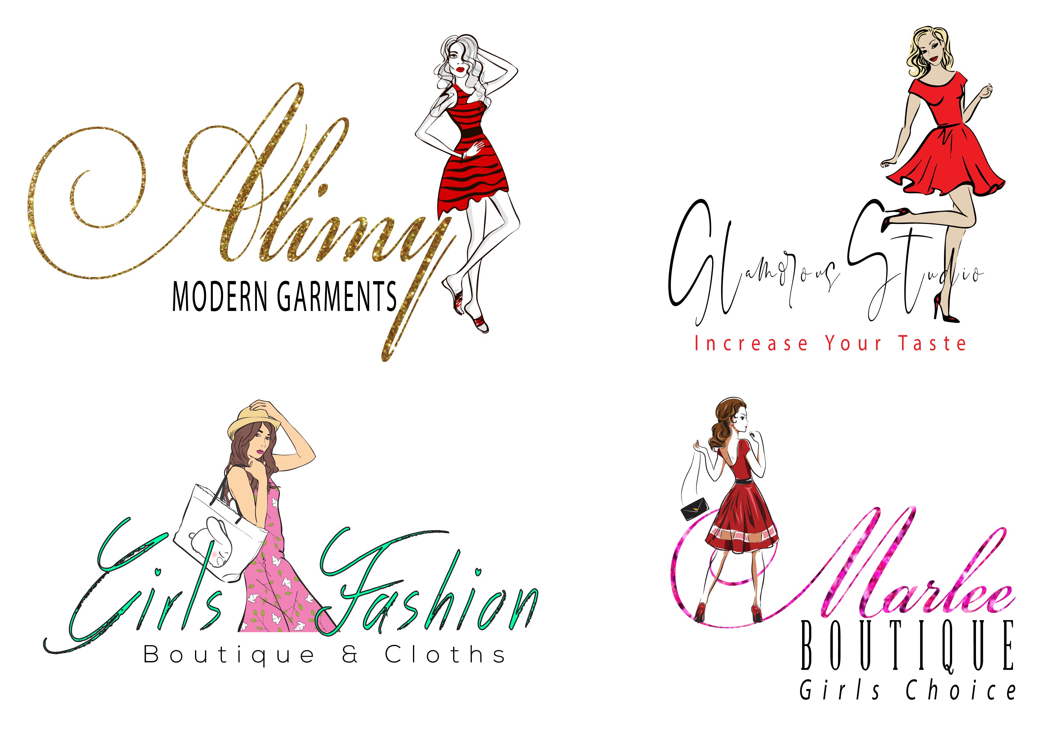 Do Fashion Designing Clothes Dress Fashion Boutique Logo By Shahzad Artist Fiverr